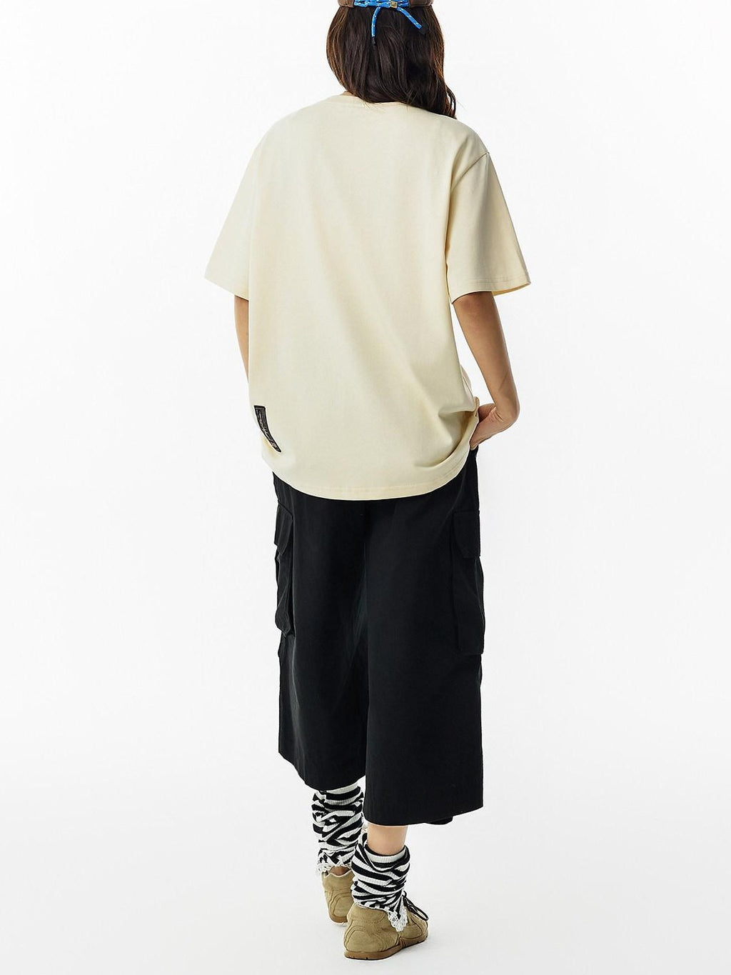 RickyisClown Grey Cooling Heavyweight Oversized Men's Pure Cotton Short Sleeve T-shirts