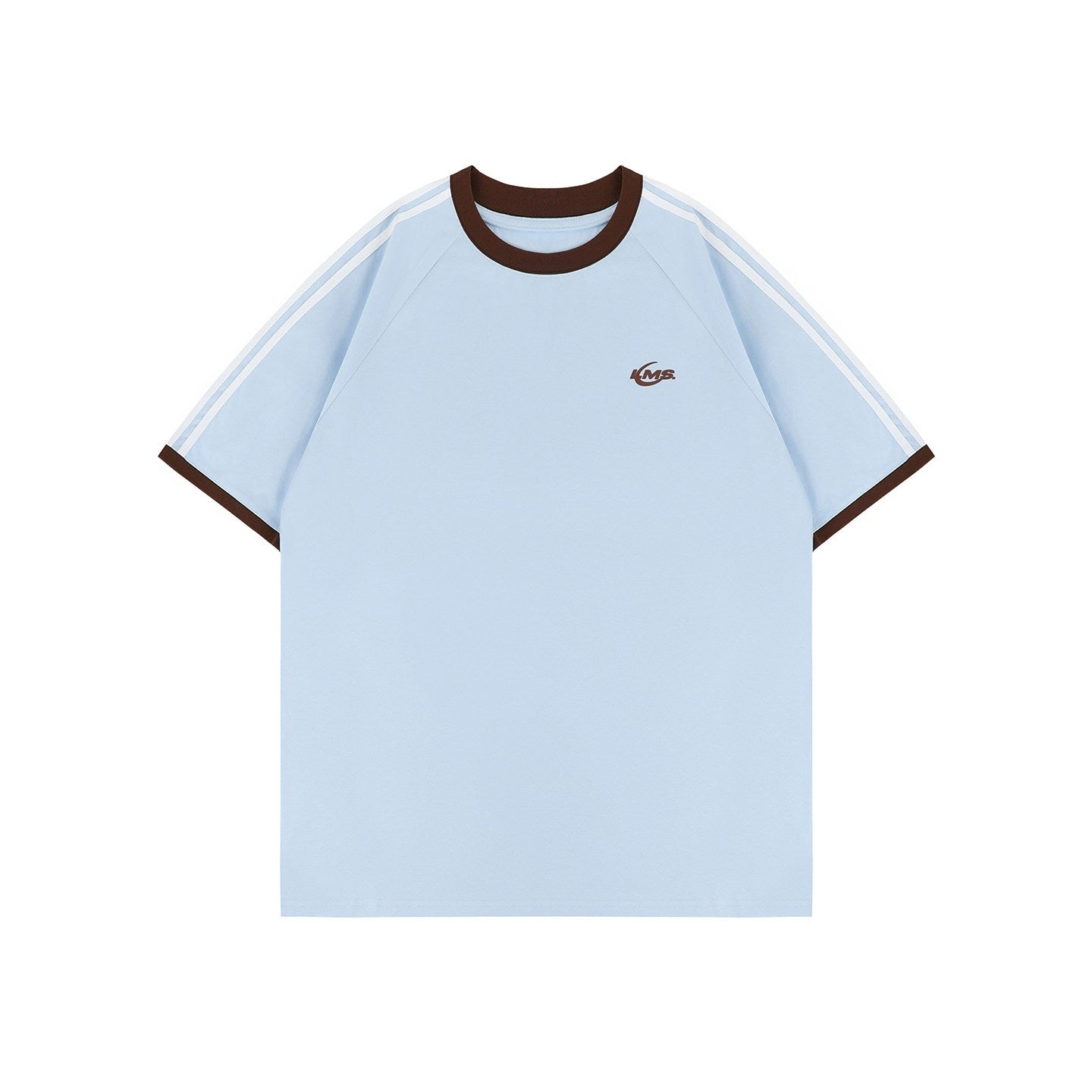 lemanism_Two_Stripe_Print_Drop_Shoulder_Men's_Cotton_Blend_Short_Sleeve_T-shirts_MISSTT
