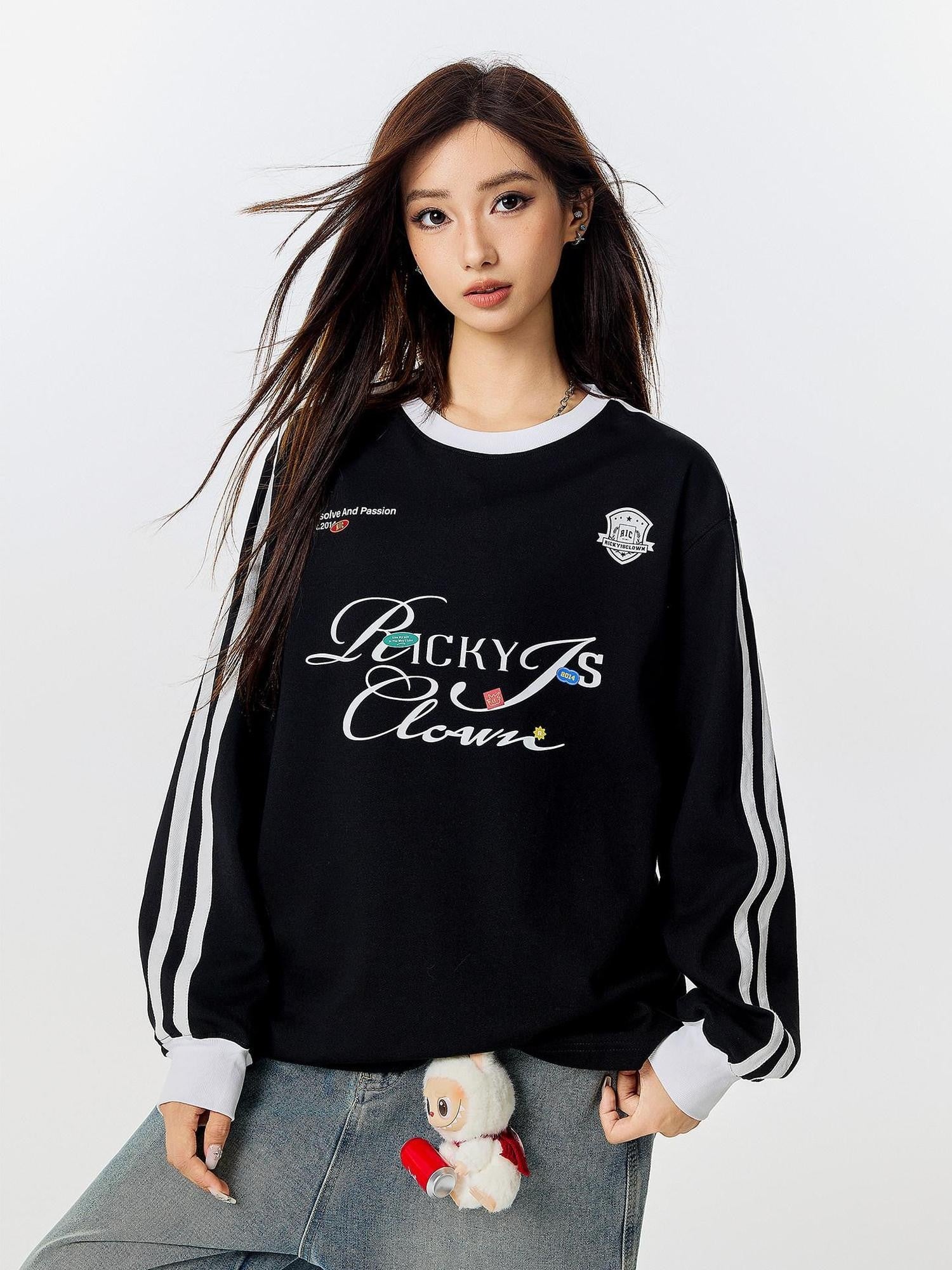 RickyisClown American Vintage Collegiate Loose Fit Men's Long Sleeve T-shirts