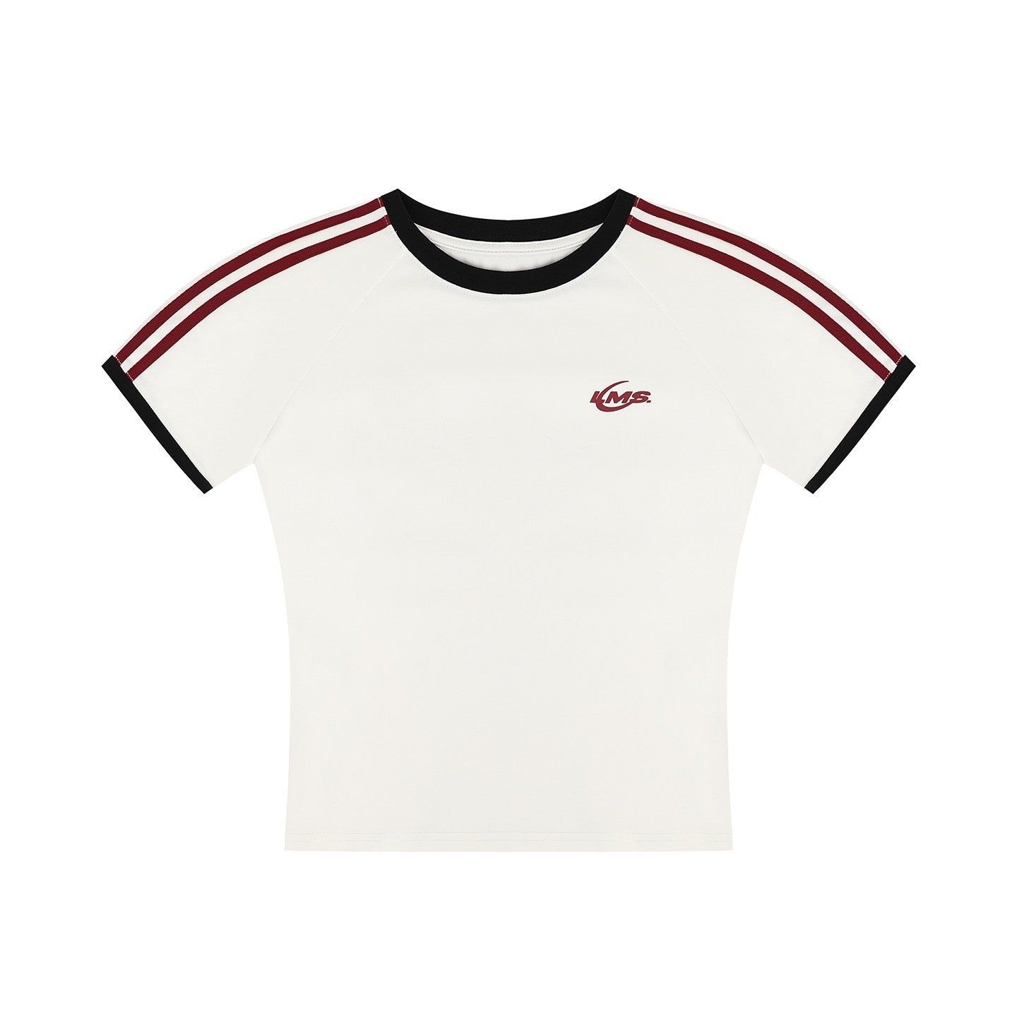 lemanism_Two_Stripe_Print_Drop_Shoulder_Men's_Cotton_Blend_Short_Sleeve_T-shirts_MISSTT