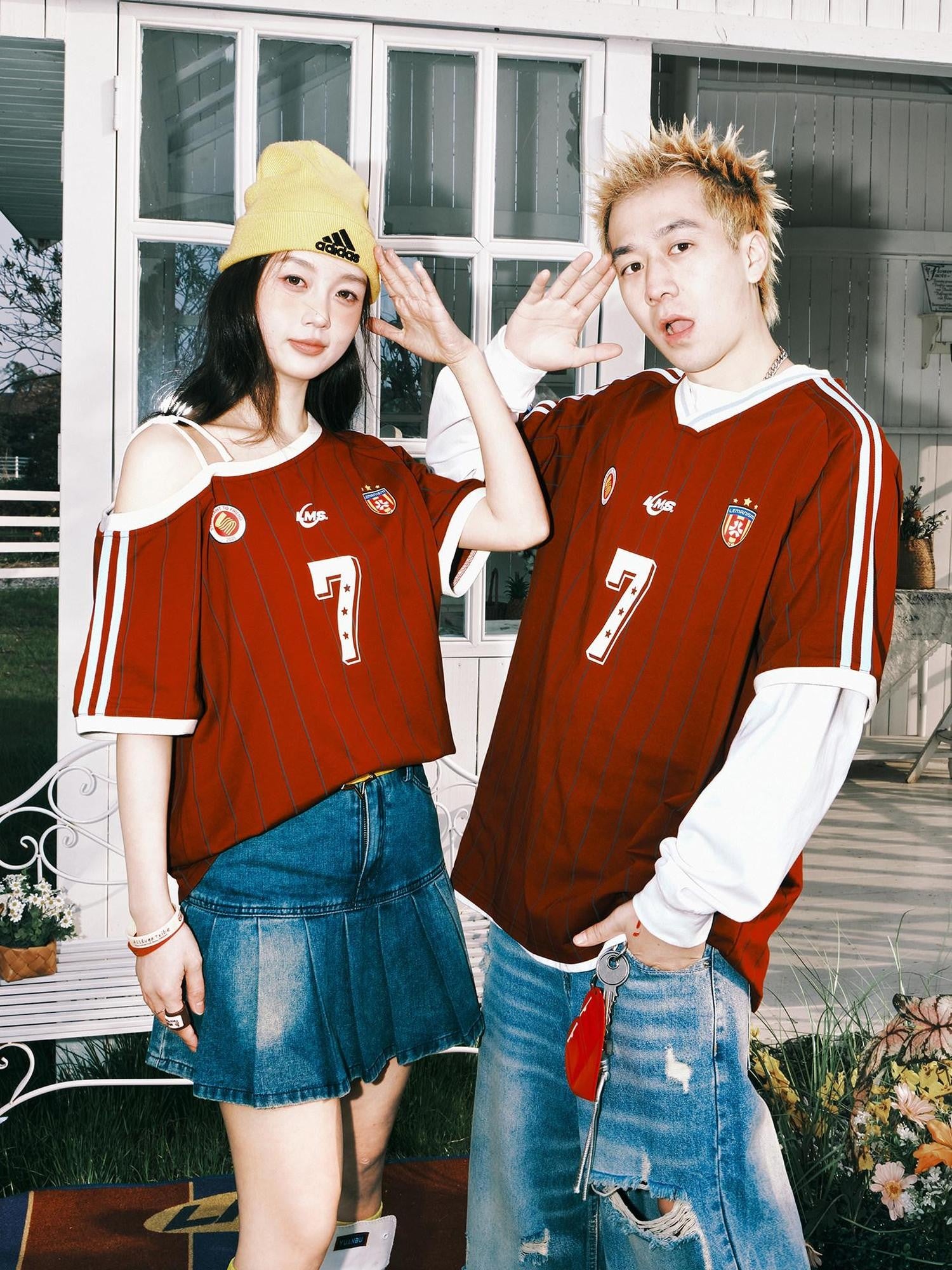 lemanism Colorblock V-neck Printed Men's Cotton Blend Short Sleeve T-shirts