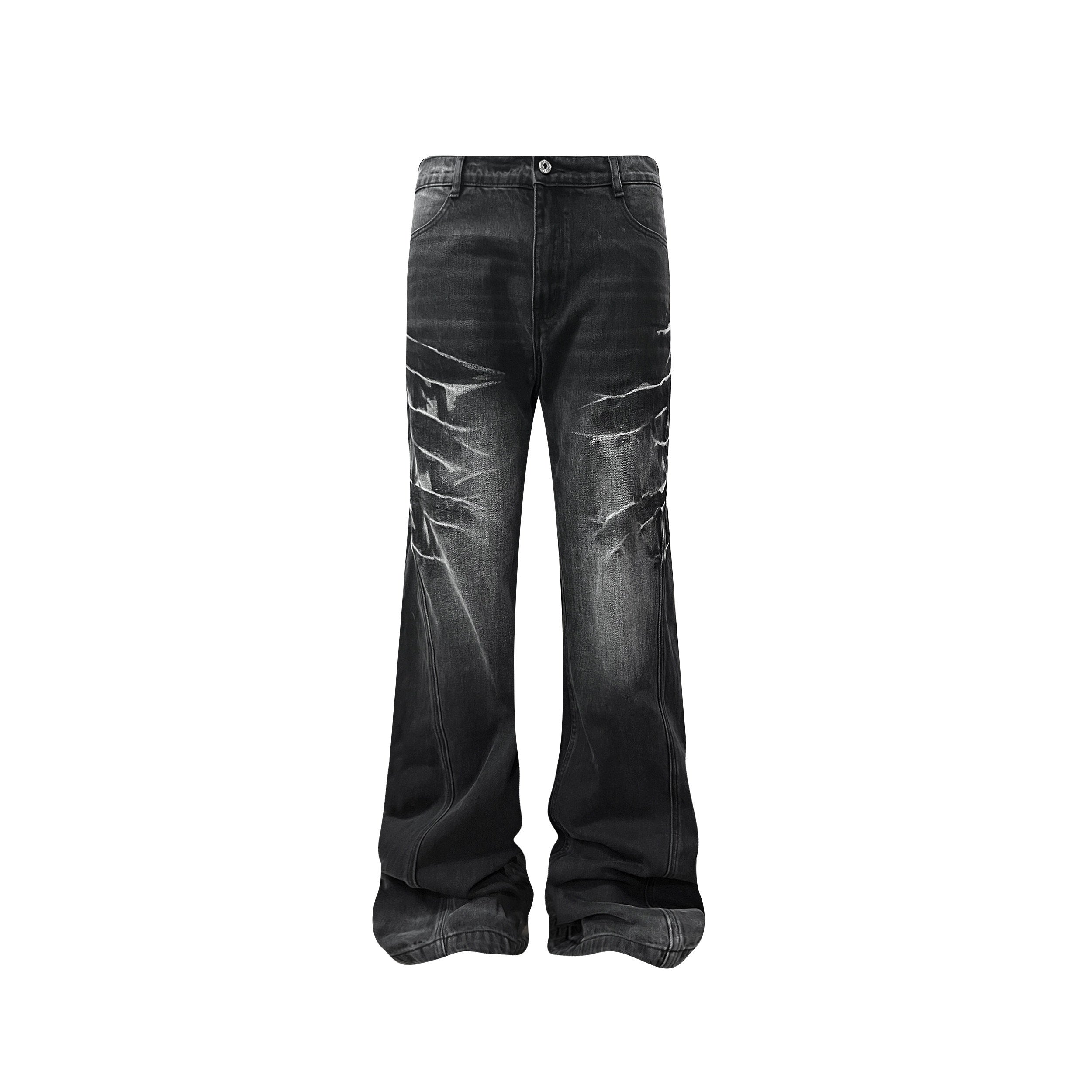 TH4SWE_Slimming_Mid_Rise_Patchwork_Slim_Fit_Distressed_Black_Cotton_Flare_Jeans_MISSTT
