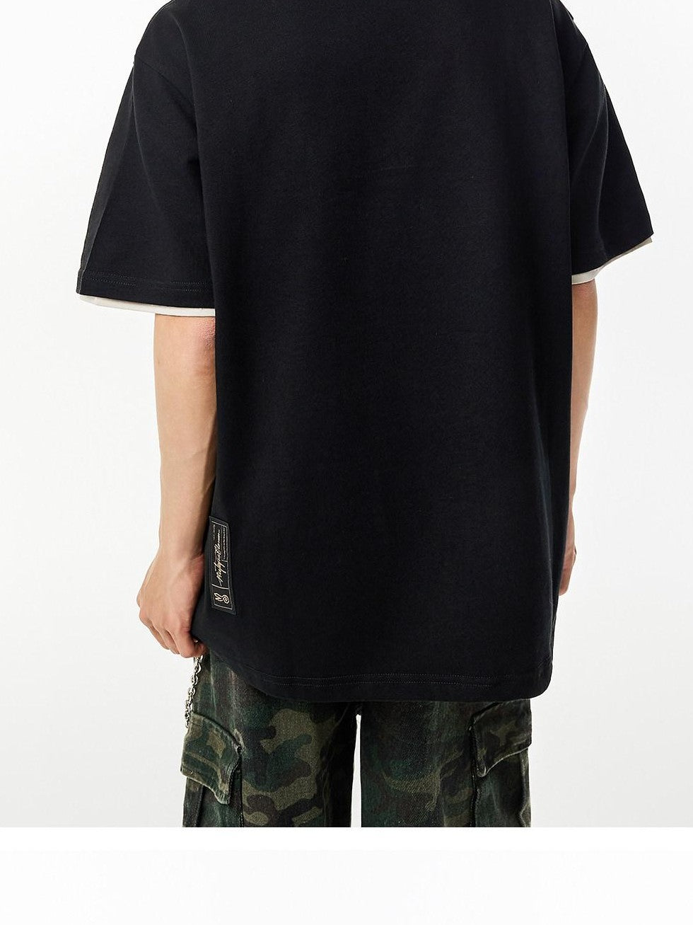 RickyisClown Grey Cooling Heavyweight Oversized Men's Pure Cotton Short Sleeve T-shirts