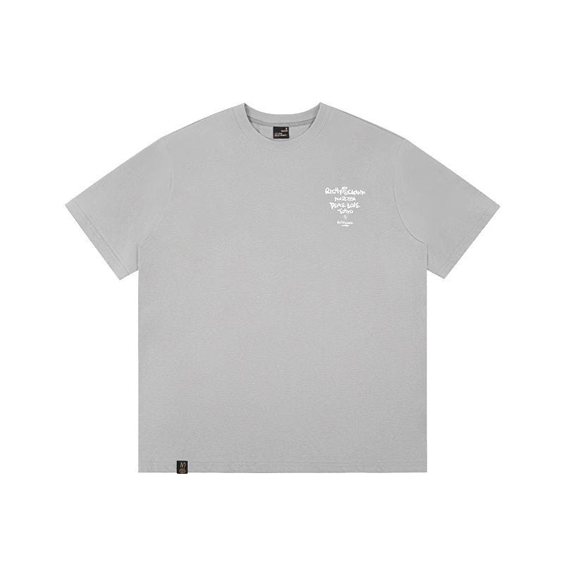 RickyisClown_Grey_Cooling_Heavyweight_Oversized_Men's_Pure_Cotton_Short_Sleeve_T-shirts_MISSTT