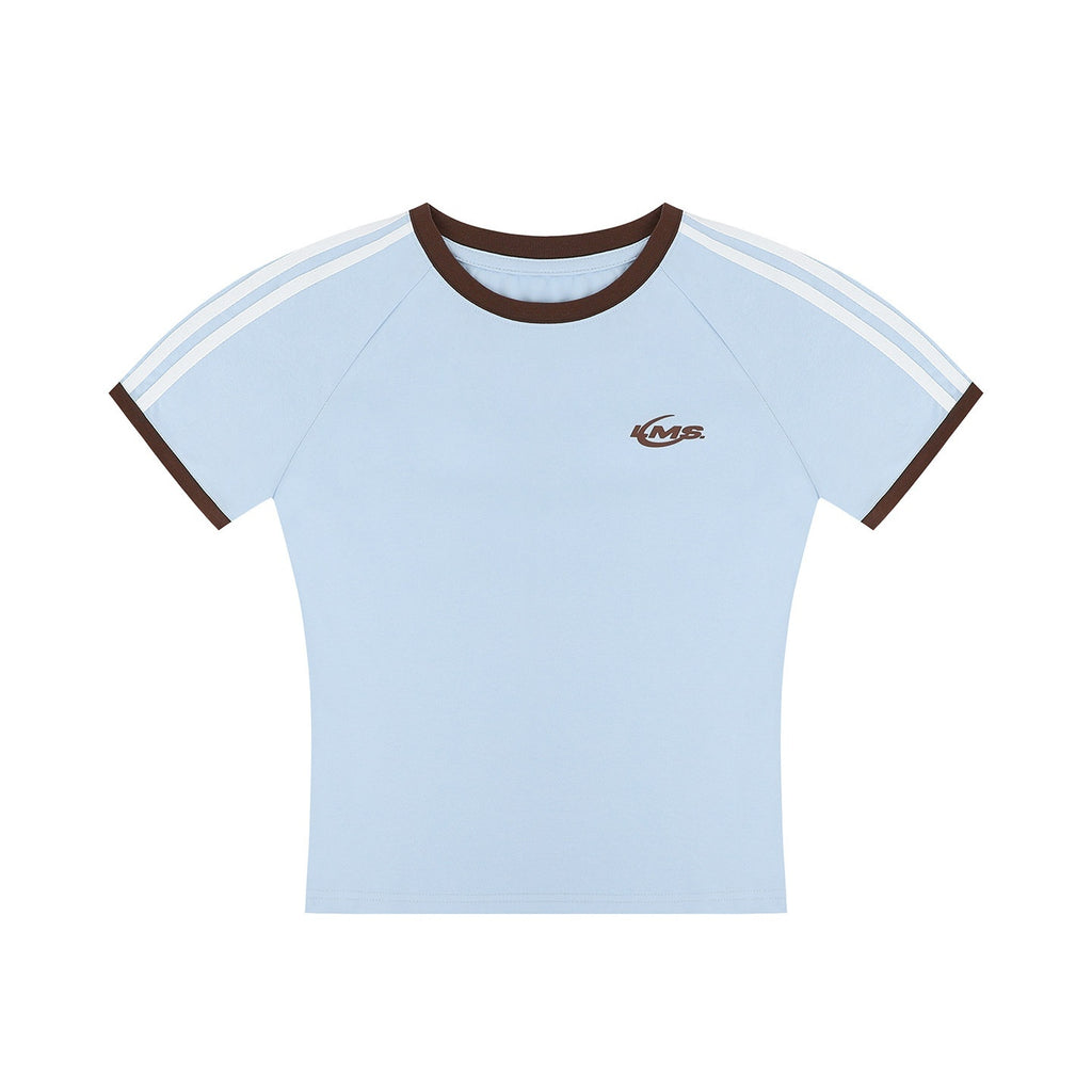 lemanism_Two_Stripe_Print_Drop_Shoulder_Men's_Cotton_Blend_Short_Sleeve_T-shirts_MISSTT