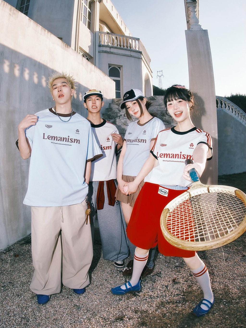lemanism American Contrast Colorblock Striped Men's Short Sleeve T-shirts
