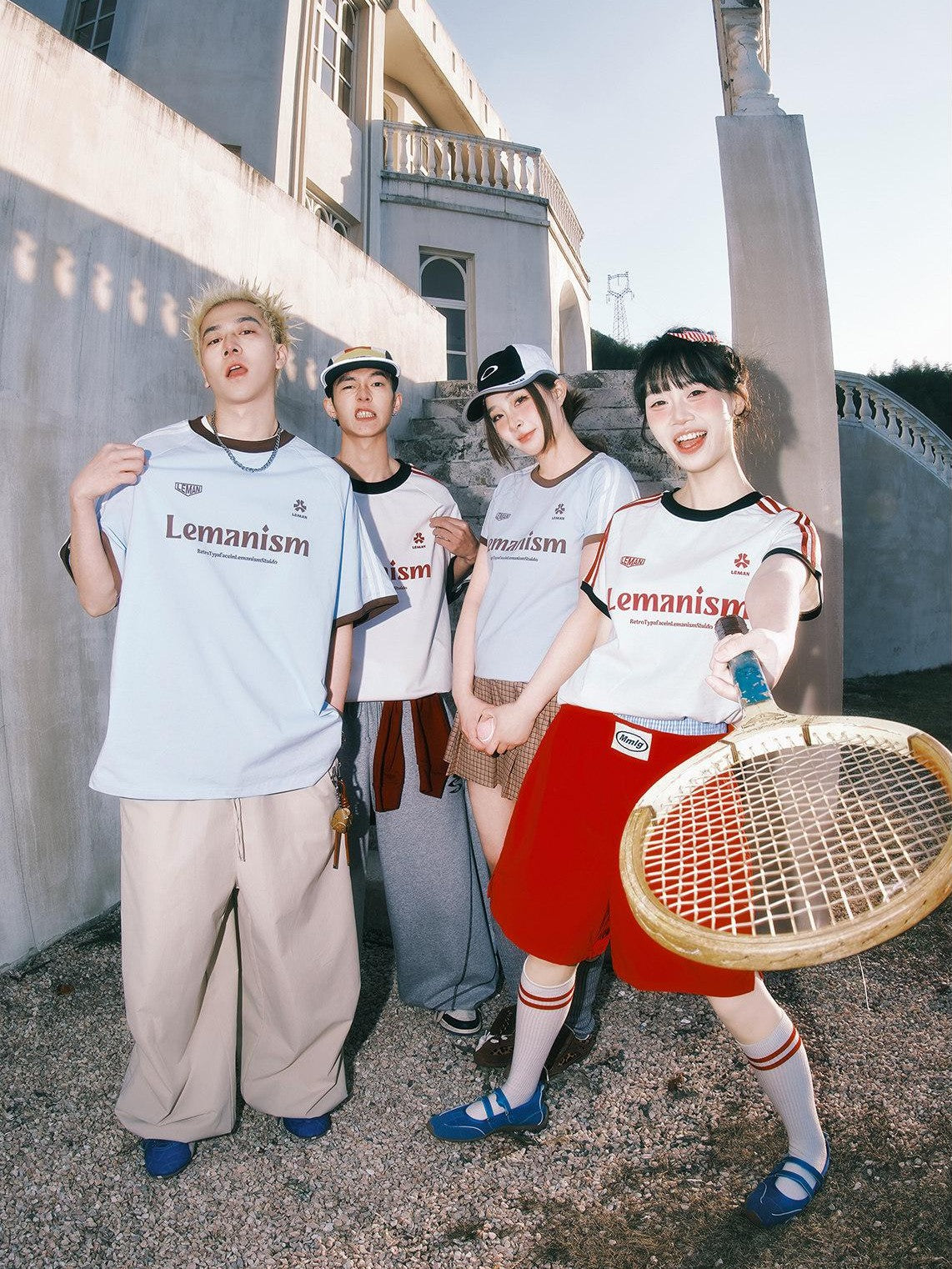 lemanism American Contrast Colorblock Striped Men's Short Sleeve T-shirts