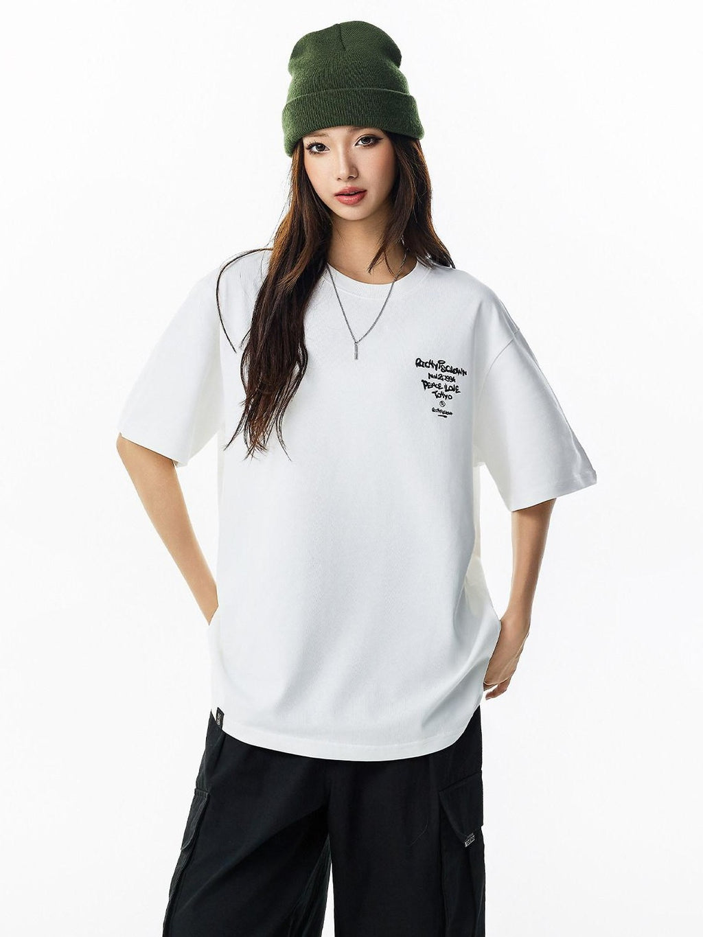 RickyisClown Grey Cooling Heavyweight Oversized Men's Pure Cotton Short Sleeve T-shirts