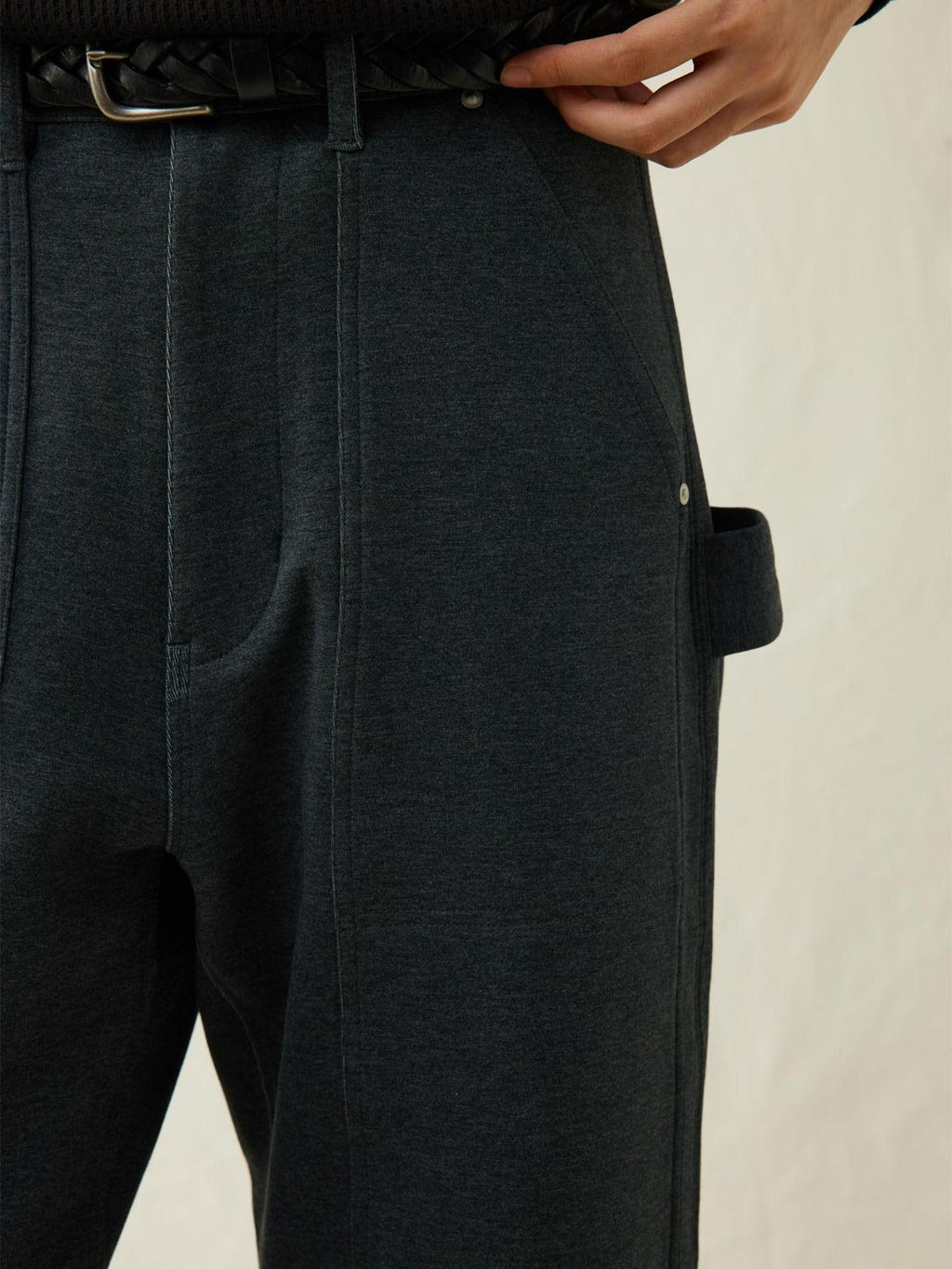 SUPERTOFU Cozy Straight Leg Youth Casual Deep Gray Black Multiple Sizes Sweatpants/Joggers
