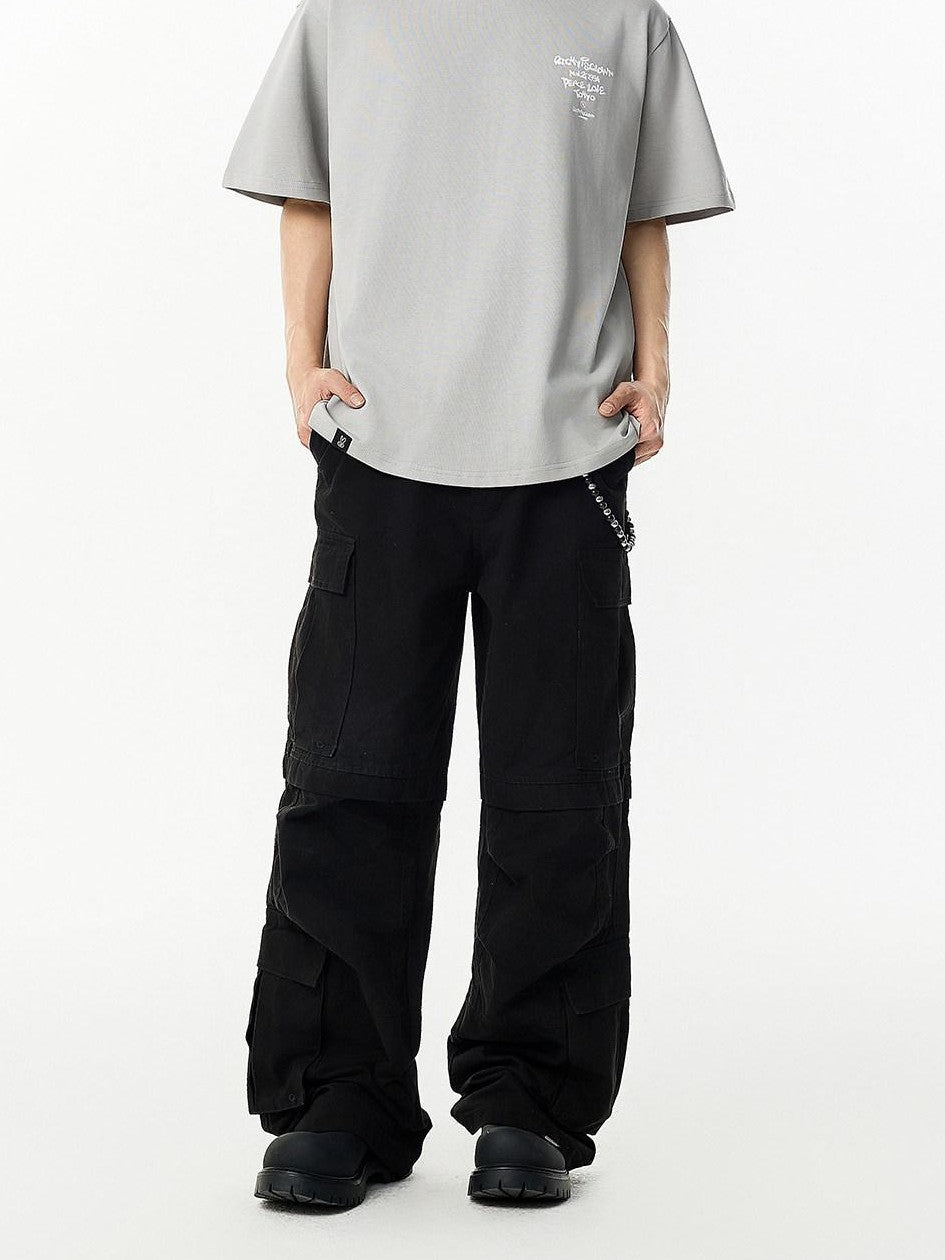 RickyisClown Grey Cooling Heavyweight Oversized Men's Pure Cotton Short Sleeve T-shirts