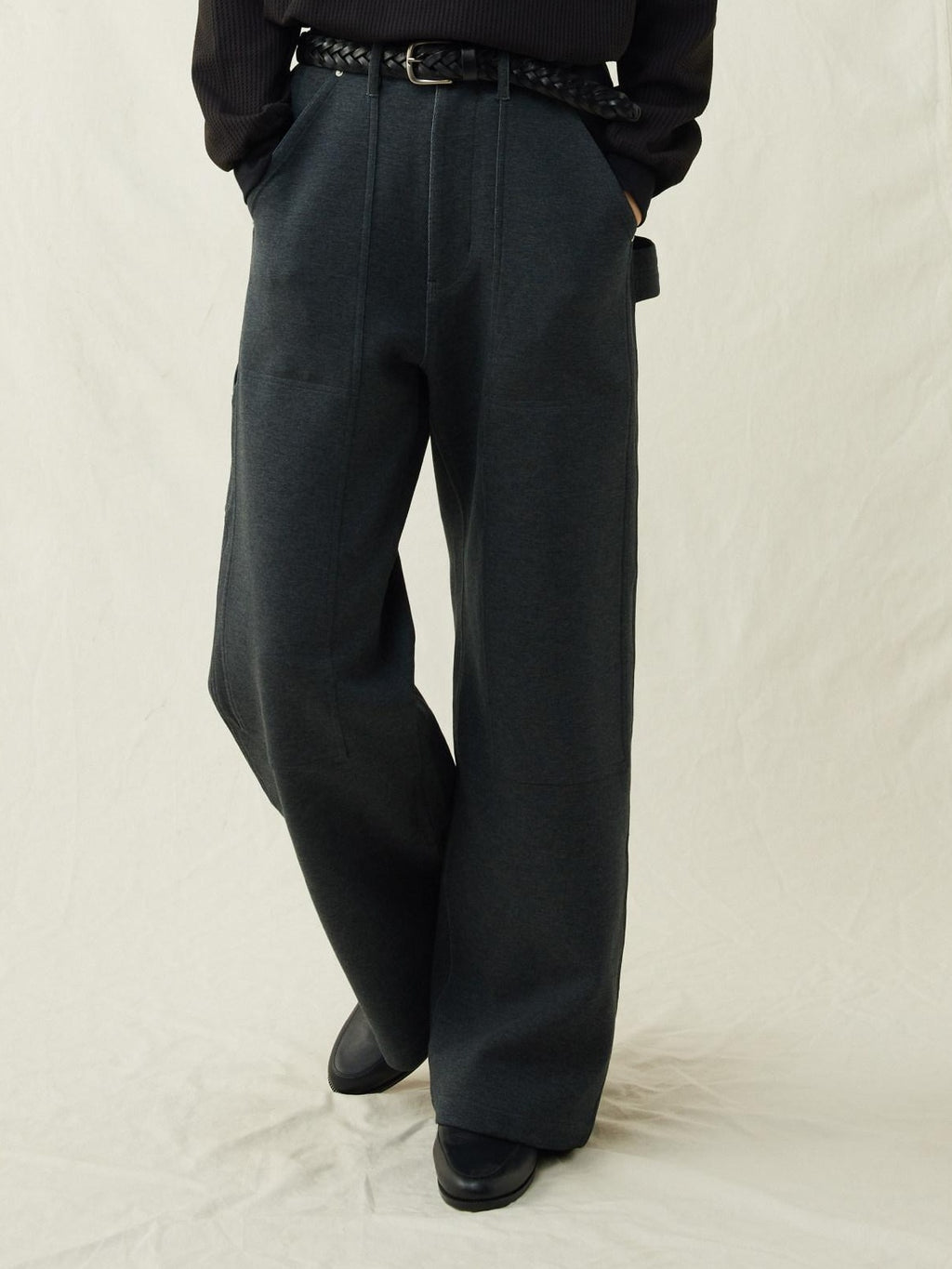 SUPERTOFU Cozy Straight Leg Youth Casual Deep Gray Black Multiple Sizes Sweatpants/Joggers