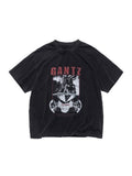 AvinMade Black Movie Print Distressed Women's Cotton Short Sleeve T-shirts
