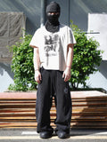 AvinMade Black Structured Patchwork Zip Slit Hem Women's Cotton Sweatpants