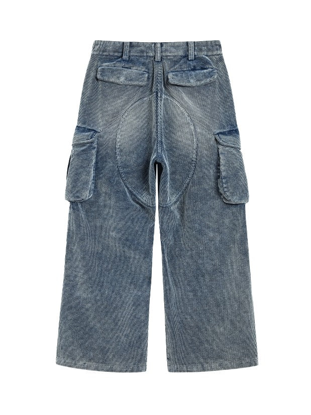AvinMade Distressed Loose Straight Mid Waist Women's Corduroy Cargo Pants