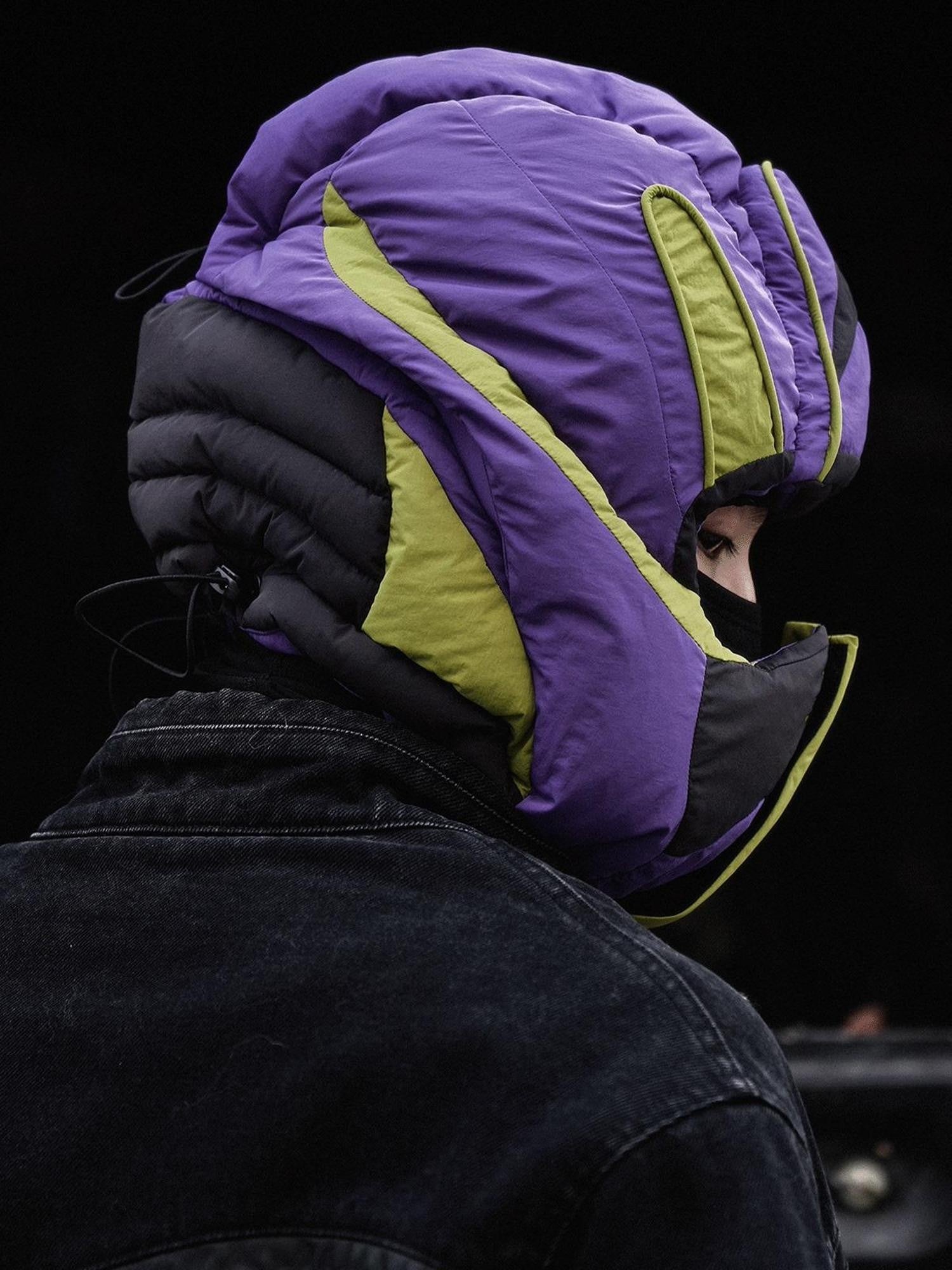 AvinMade Green Purple And Black Red Racing Balaclava Women's Poly Cotton Accessories