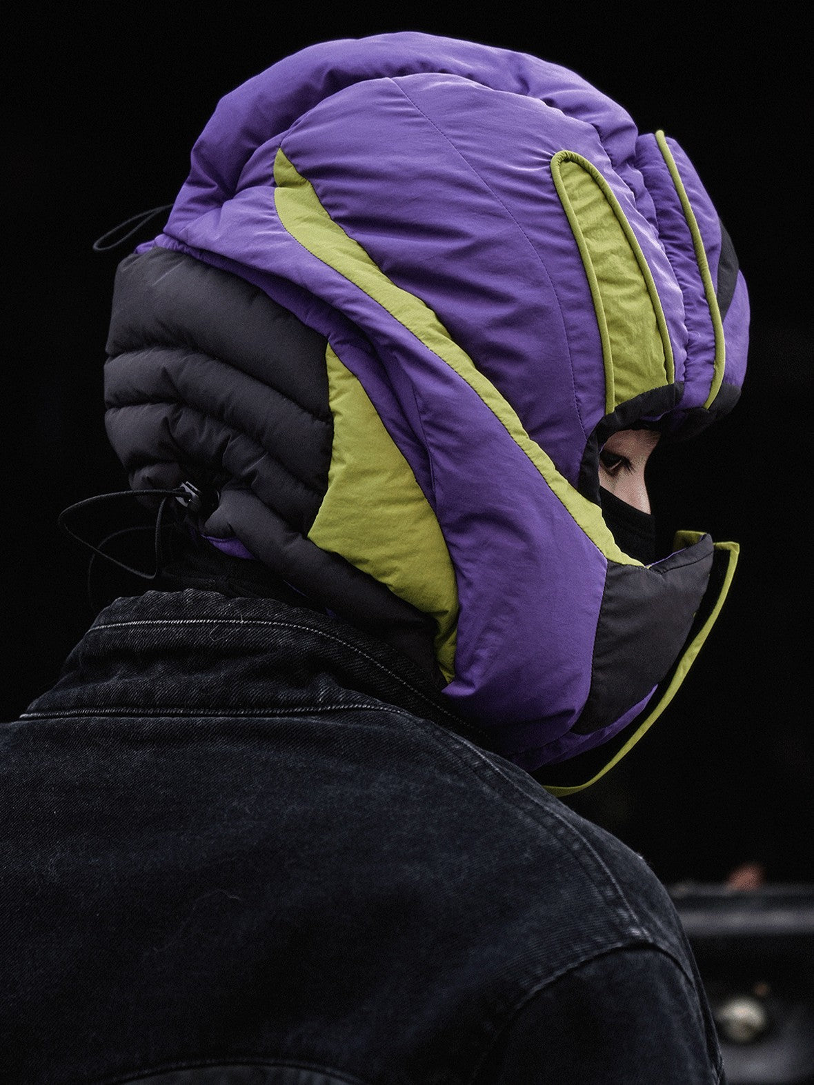 AvinMade Green Purple And Black Red Racing Balaclava Women's Poly Cotton Accessories