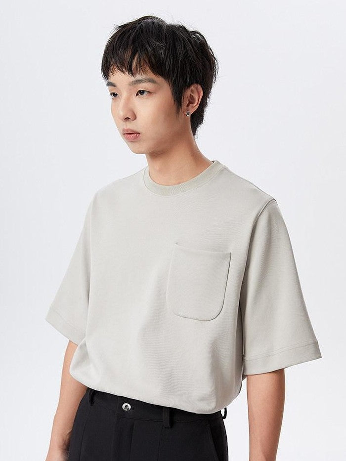 AvinMade Invisible Seam Shoulder Pocket Women's Cotton Blend Short Sleeve T-shirts