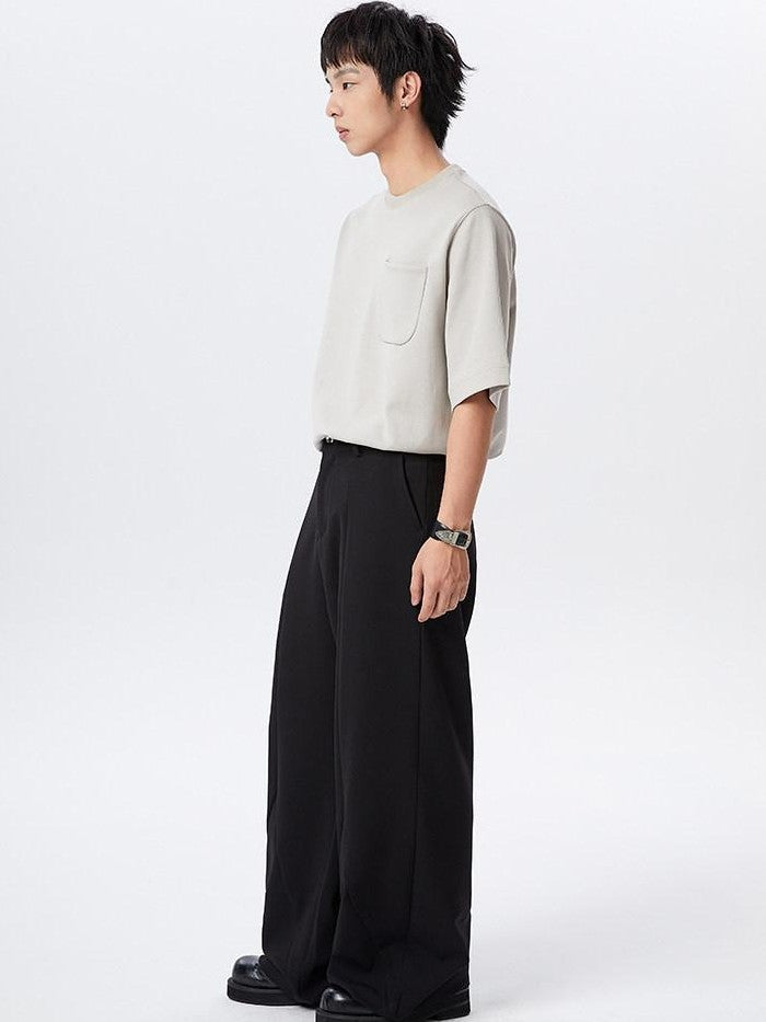 AvinMade Invisible Seam Shoulder Pocket Women's Cotton Blend Short Sleeve T-shirts