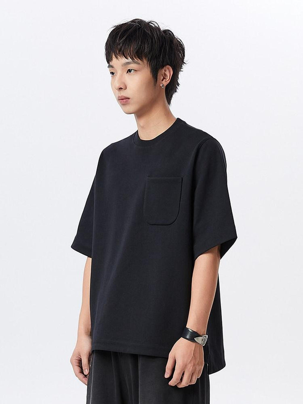 AvinMade Invisible Seam Shoulder Pocket Women's Cotton Blend Short Sleeve T-shirts