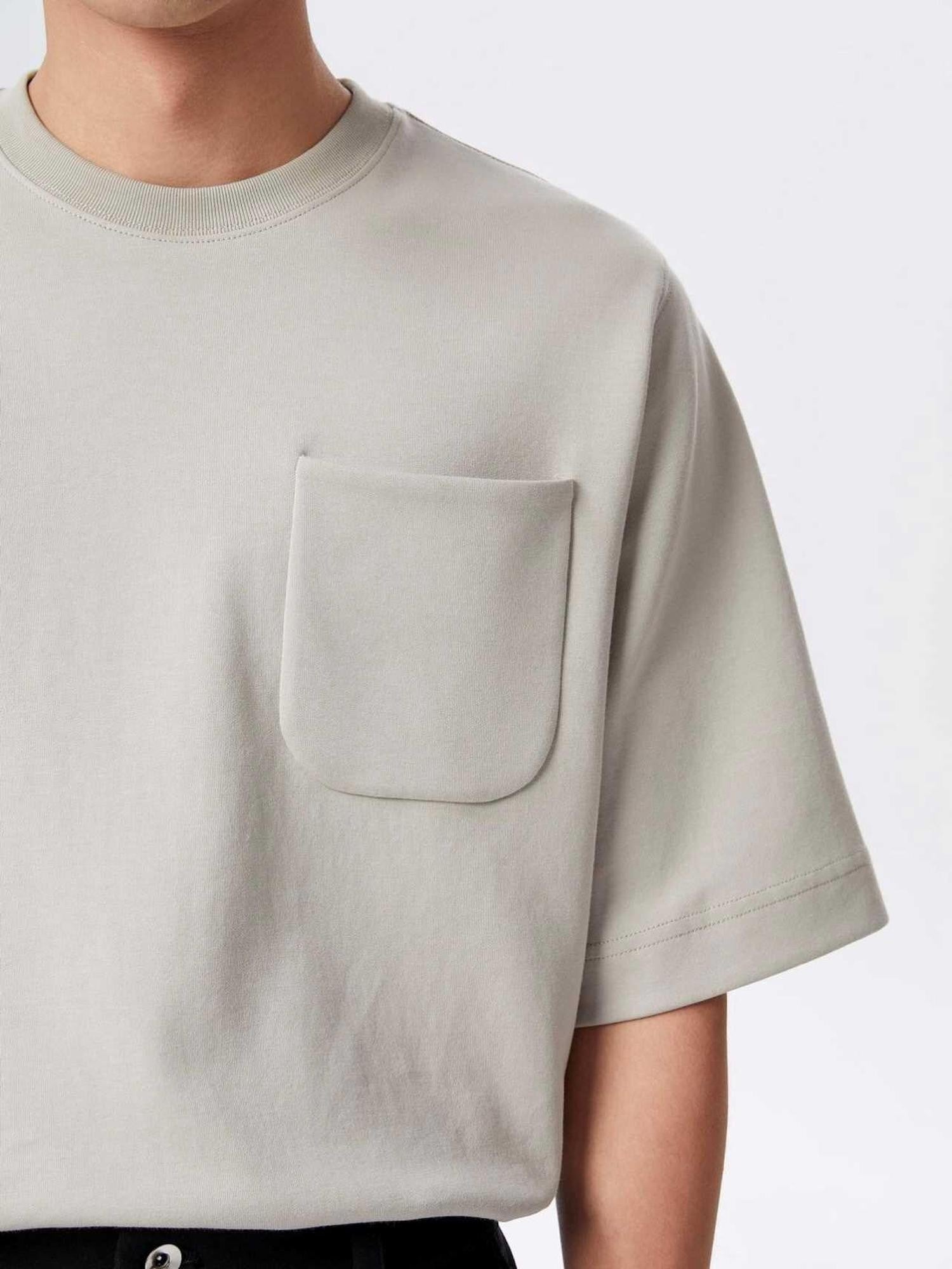 AvinMade Invisible Seam Shoulder Pocket Women's Cotton Blend Short Sleeve T-shirts