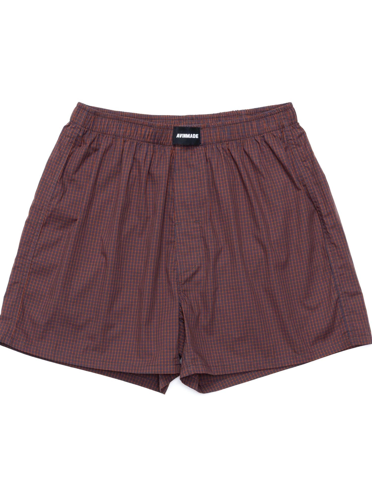 AvinMade Plaid Elastic Waist Loose Fit Fly Women's Cotton Boxer Briefs