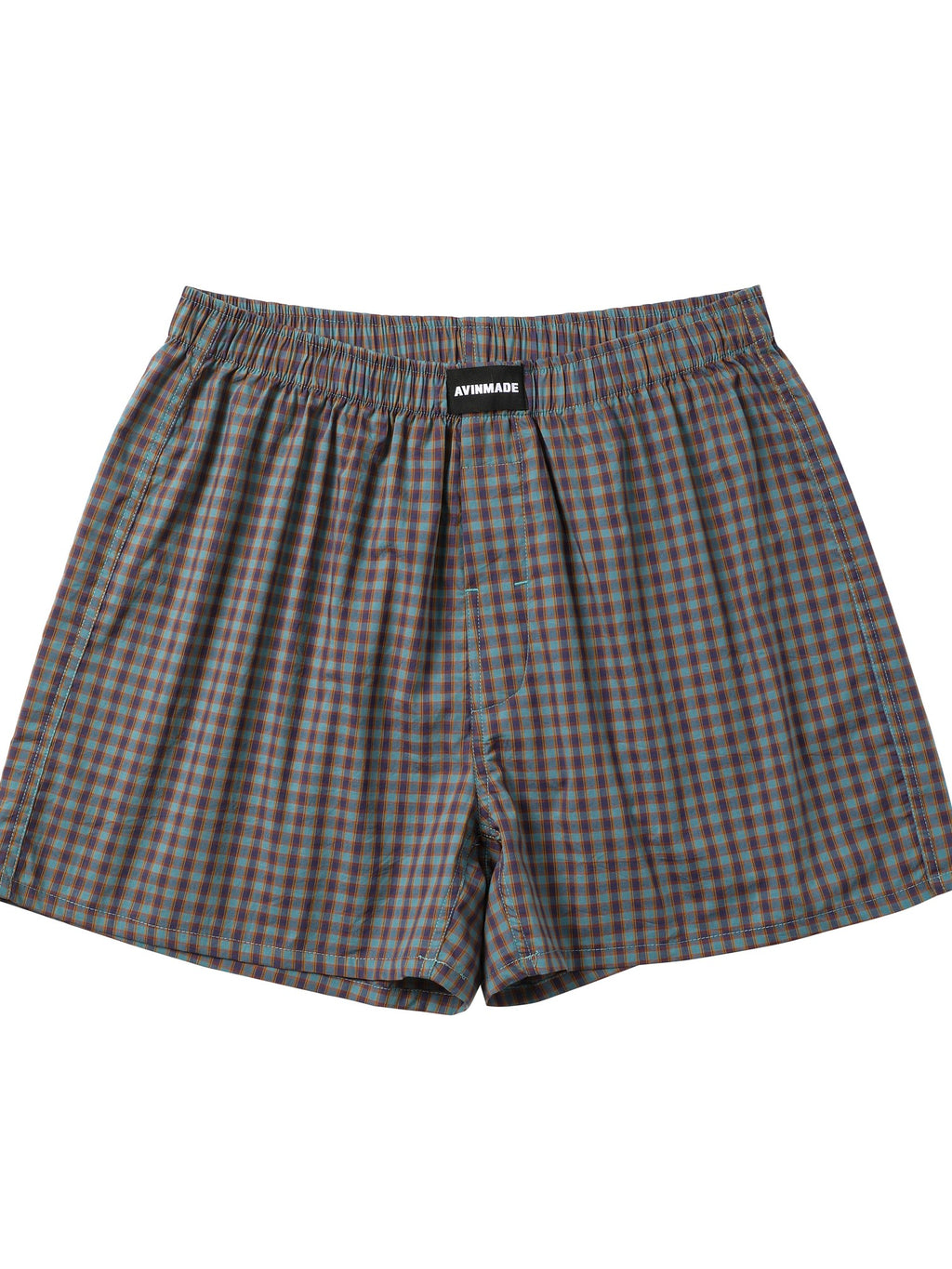 AvinMade Plaid Elastic Waist Loose Fit Fly Women's Cotton Boxer Briefs