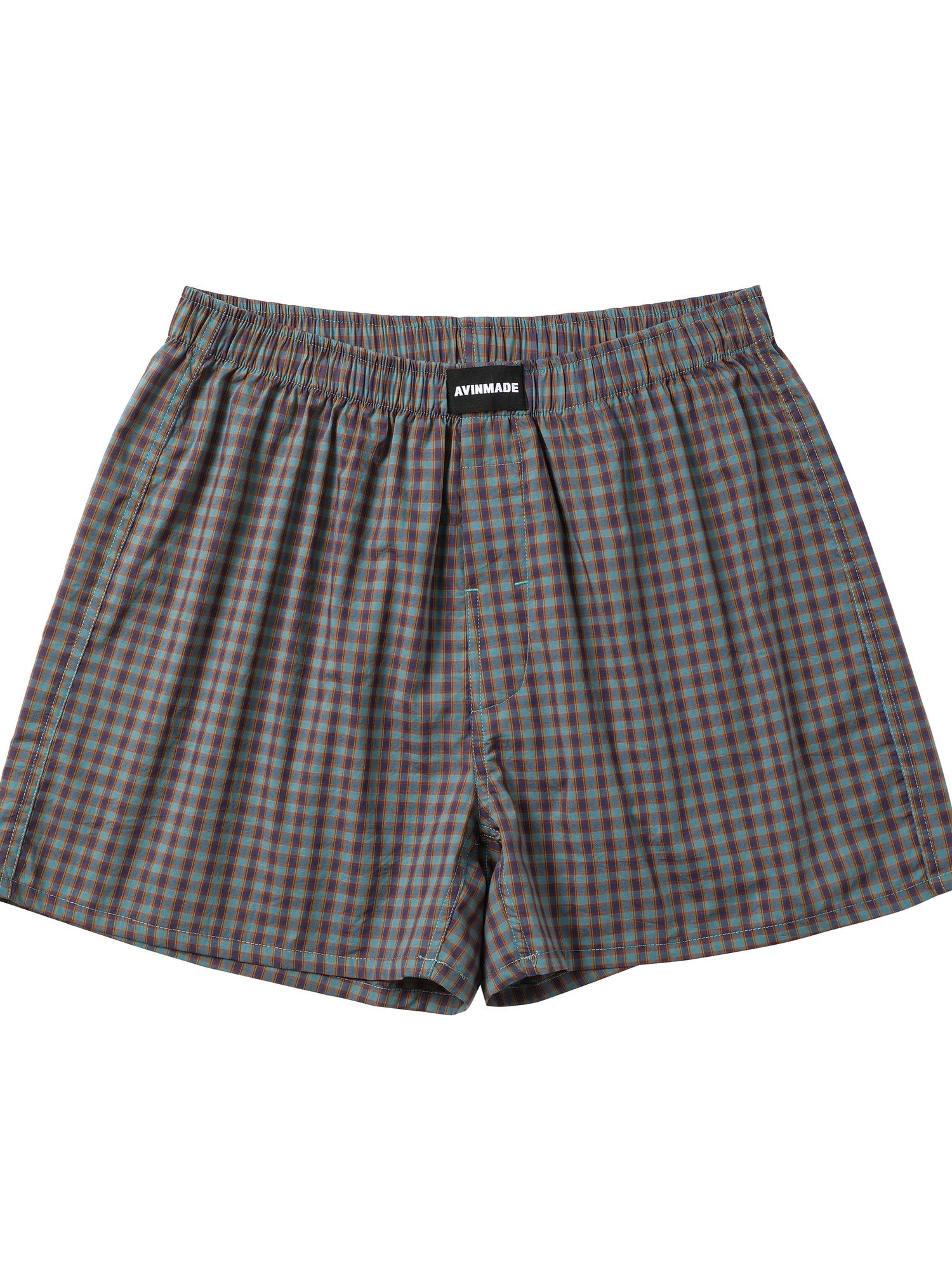 AvinMade Plaid Elastic Waist Loose Fit Fly Women's Cotton Boxer Briefs