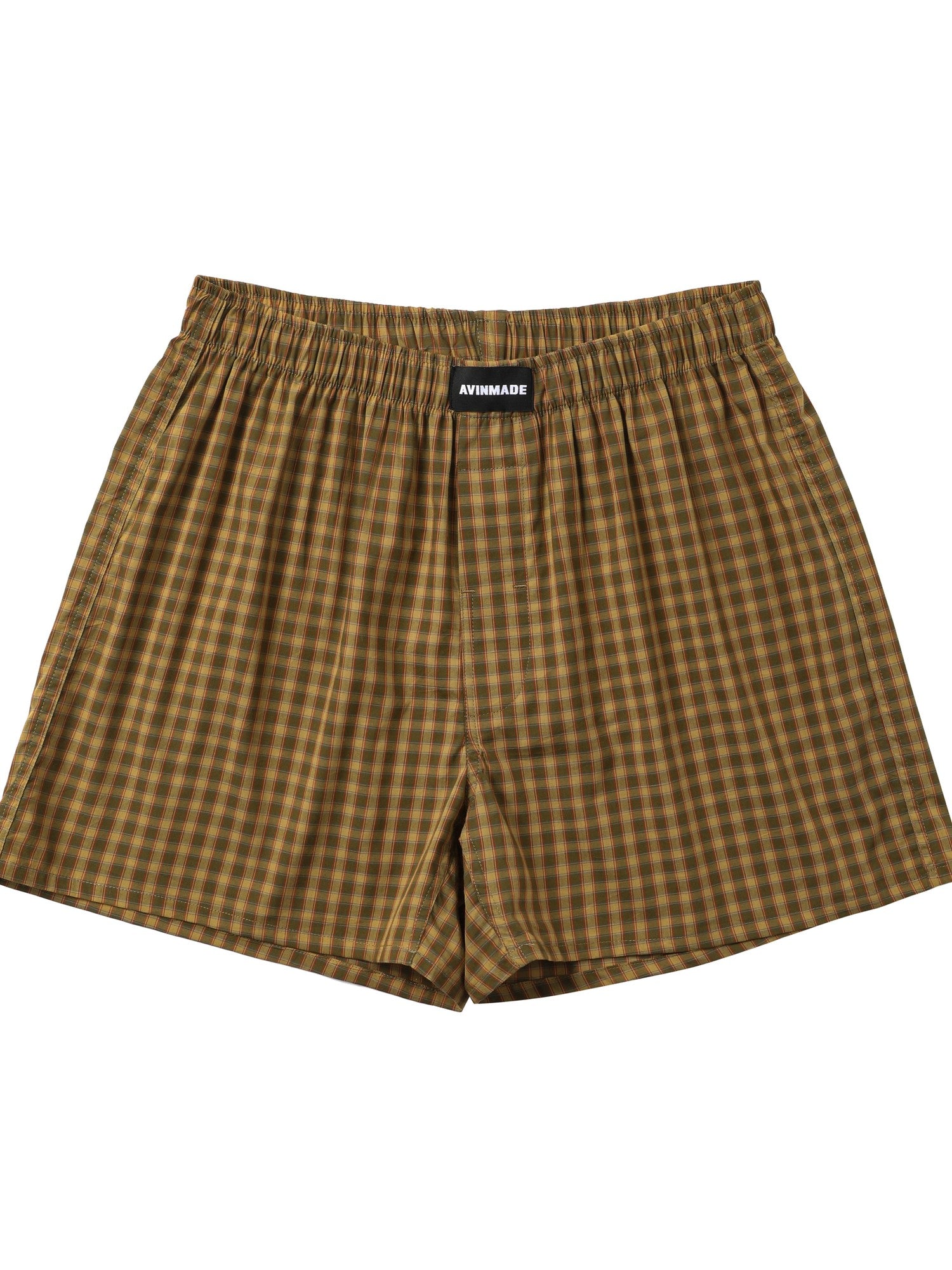 AvinMade Plaid Elastic Waist Loose Fit Fly Women's Cotton Boxer Briefs