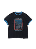 AvinMade Rage Road Character Print Loose Women's Cotton Short Sleeve T-shirts