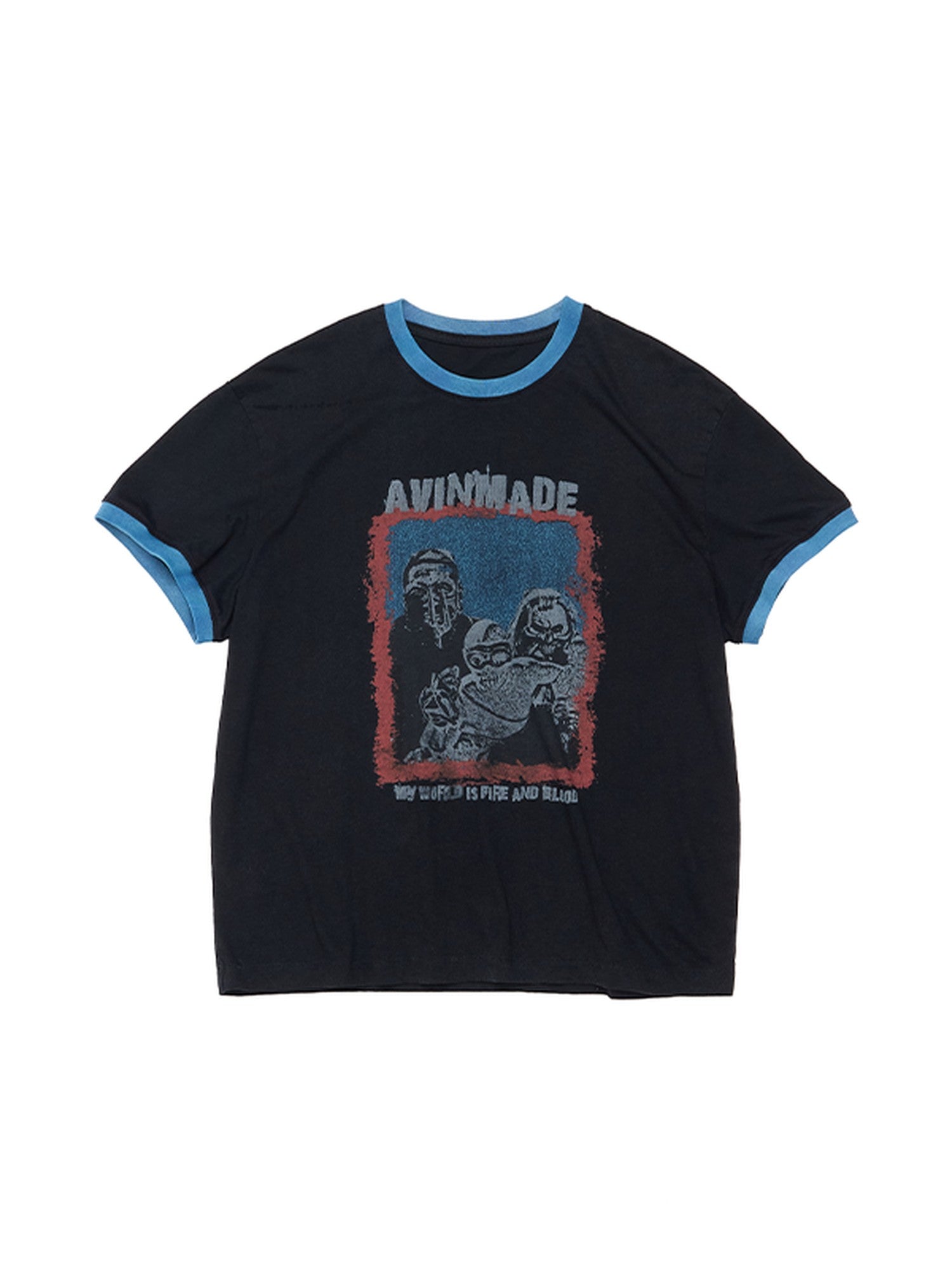 AvinMade Rage Road Character Print Loose Women's Cotton Short Sleeve T-shirts