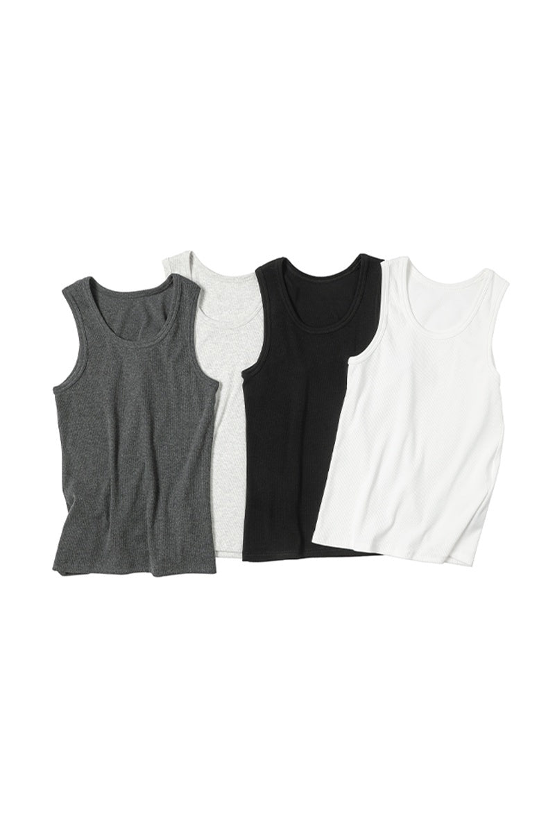 AvinMade_Solid_Elastic_U_Neck_Slim_Ribbed_Hem_Women's_Cotton_Spandex_Ribbed_Tank_Tops_1047522217252_MISSTT