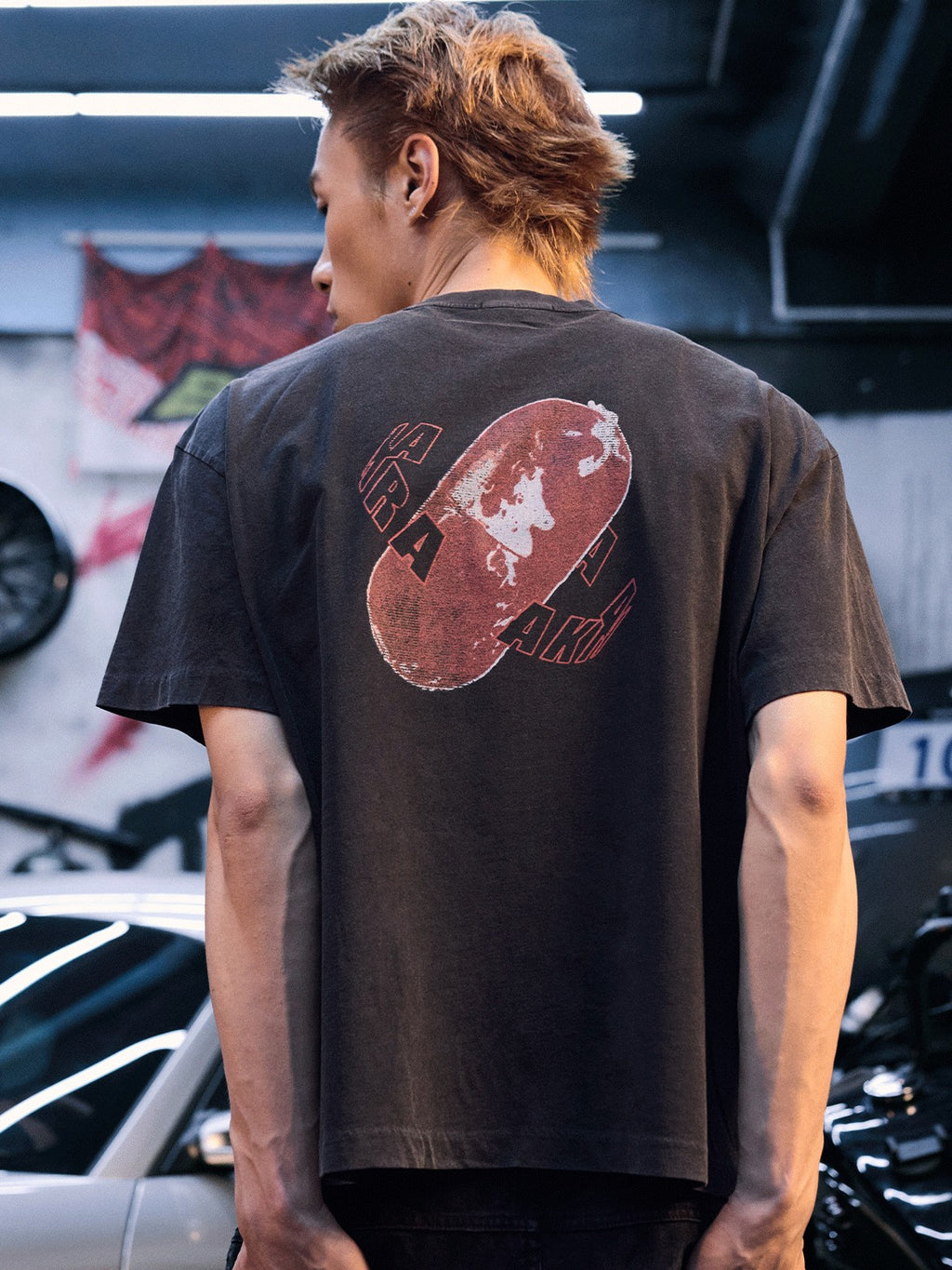 AvinMade Tokyo Explosion Motorcycle Print Loose Fit Women's Cotton Short Sleeve T-shirts