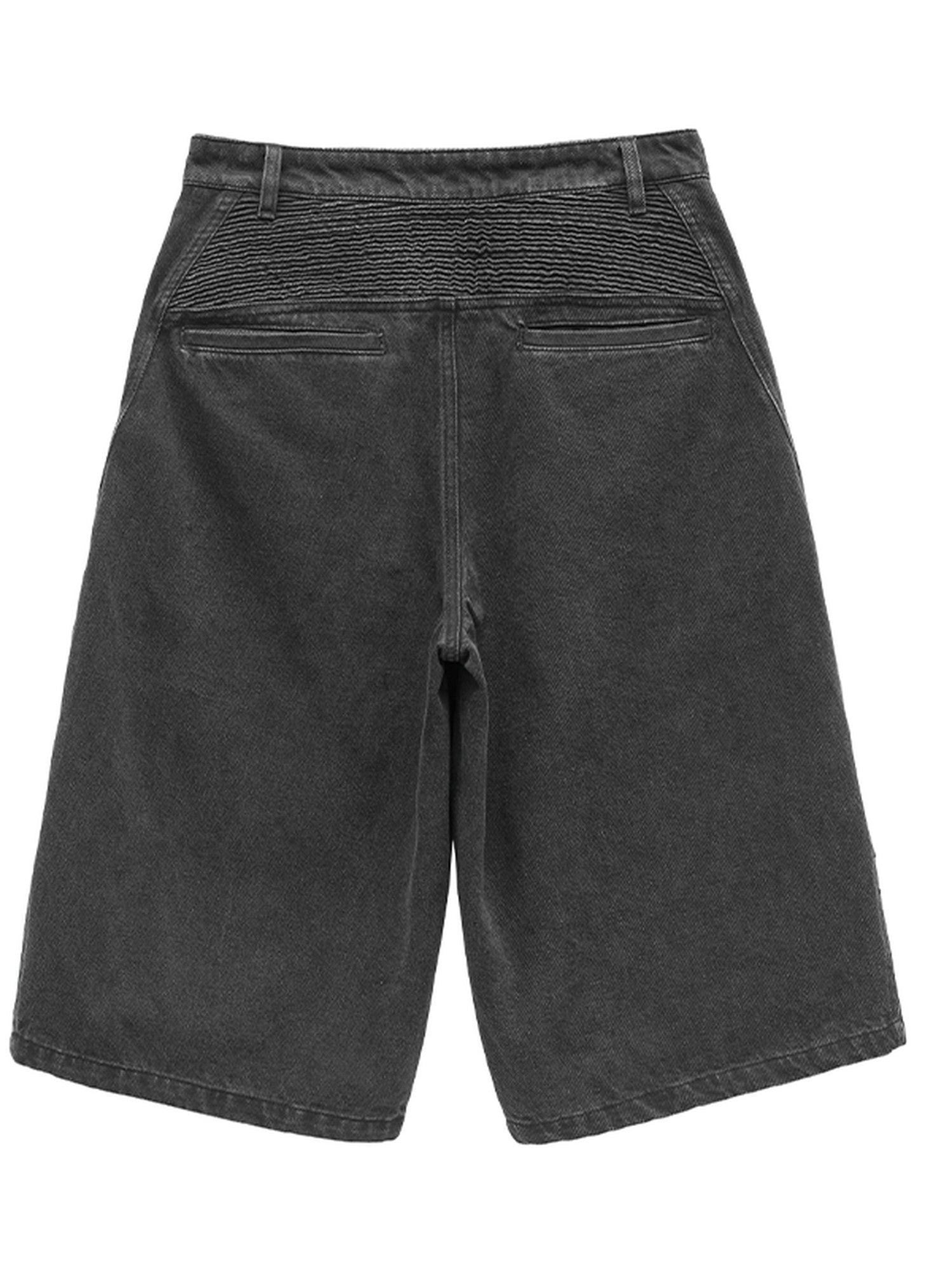 AvinMade Turbine Tie Dye Moto Biker Loose Mid Low Women's Cotton Blend Denim Shorts