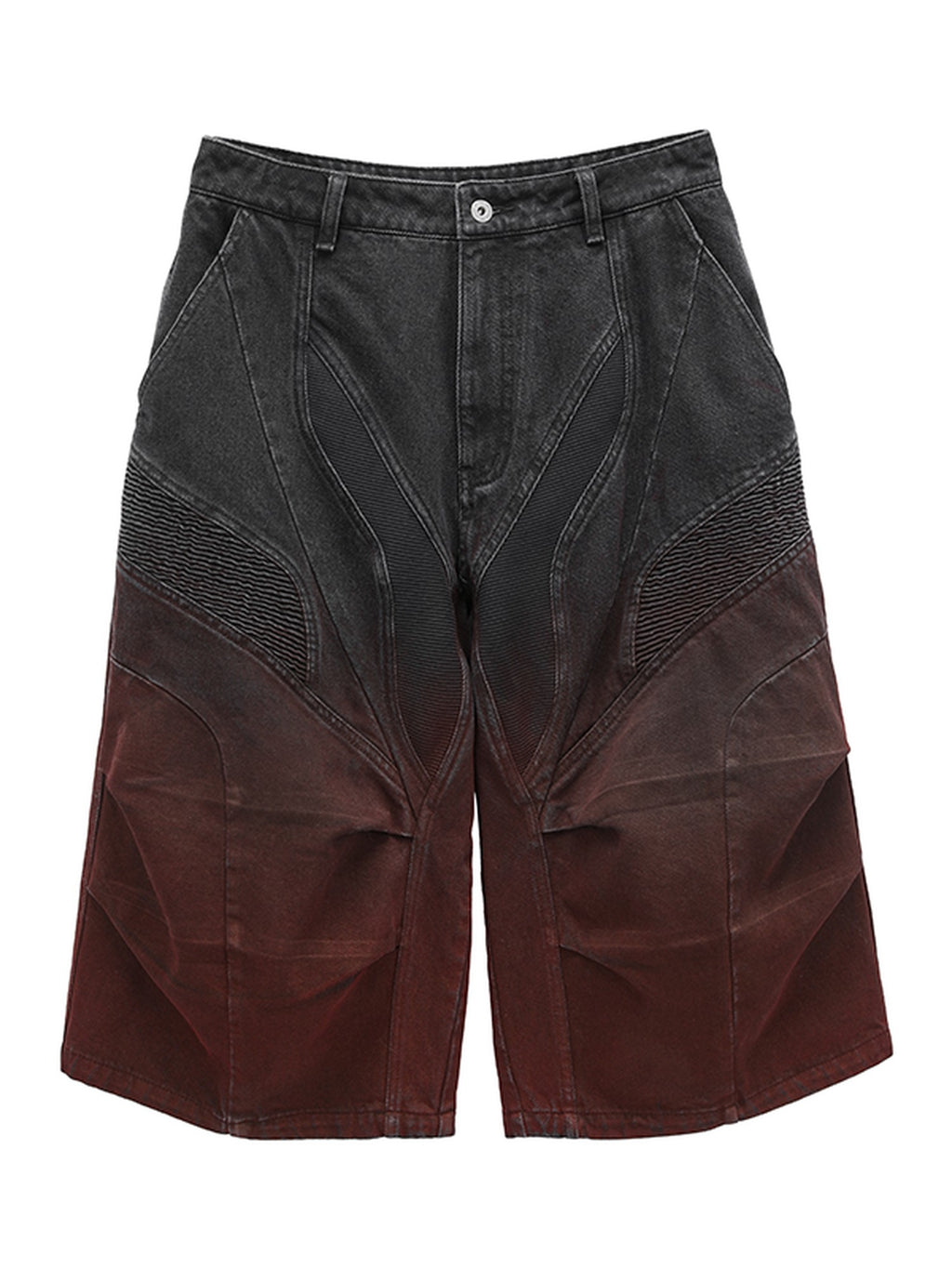 AvinMade Turbine Tie Dye Moto Biker Loose Mid Low Women's Cotton Blend Denim Shorts