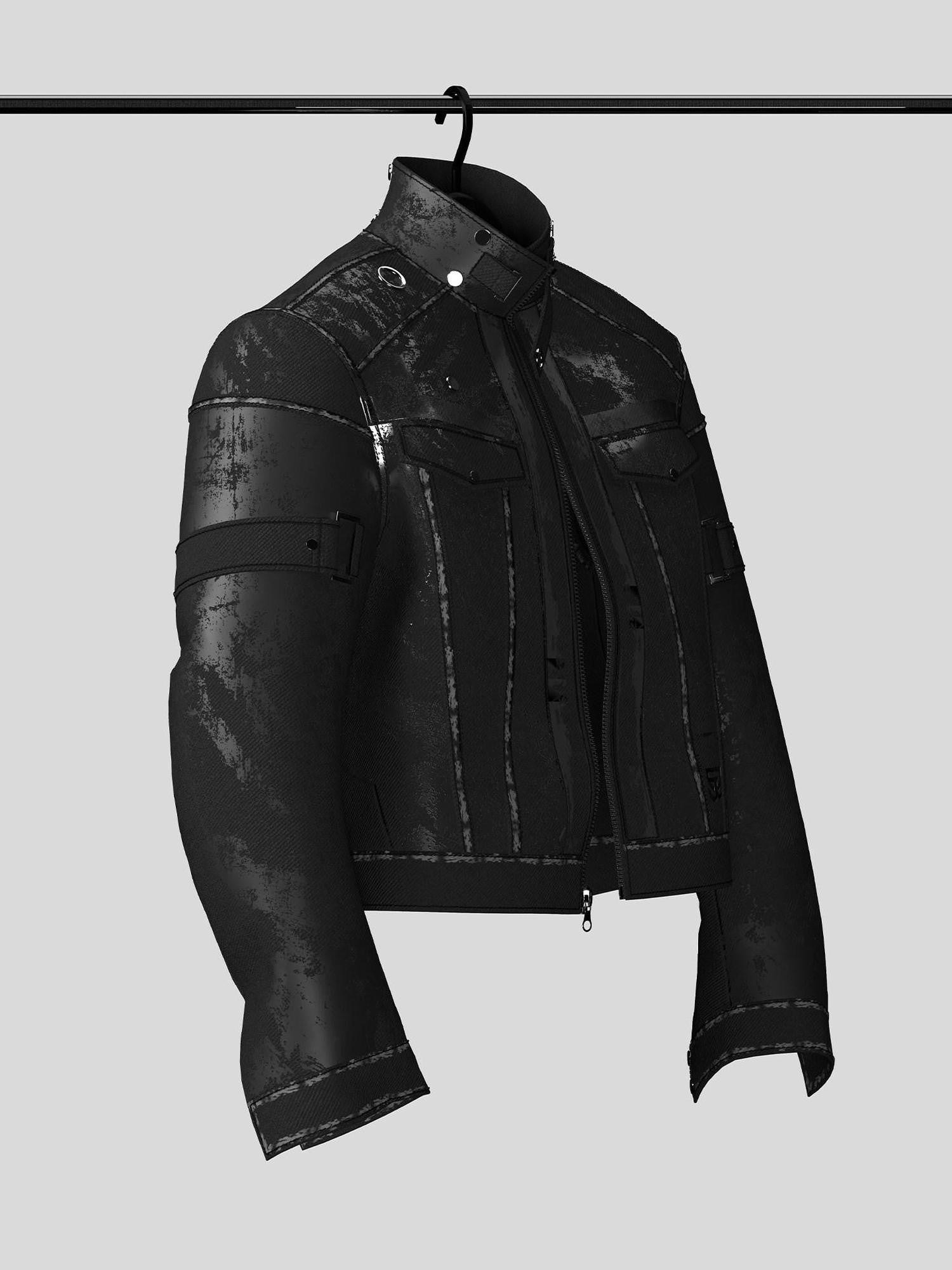 Dream Band Black Aviator Stand Collar Zip Front Cuffed Women's Cotton Bomber Jackets