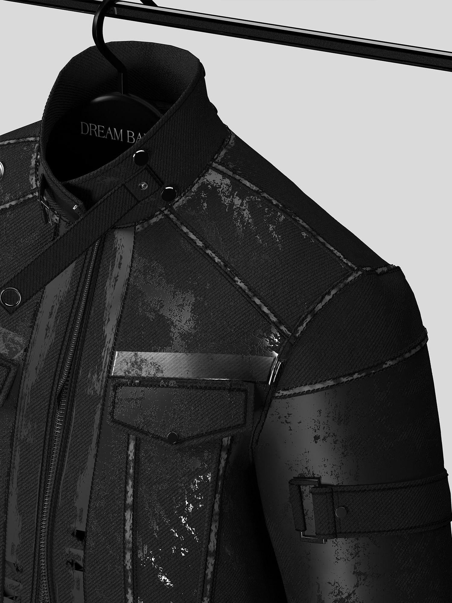 Dream Band Black Aviator Stand Collar Zip Front Cuffed Women's Cotton Bomber Jackets