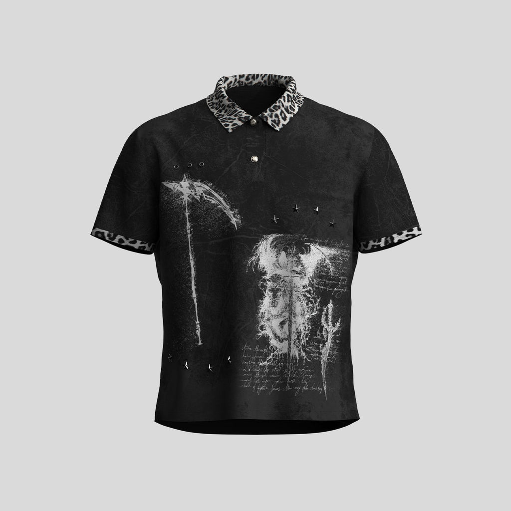 Dream_Band_Black_Leopard_Print_Metal_Button_Fitted_Women's_Cotton_Classic_Polos_1025305411036_MISSTT