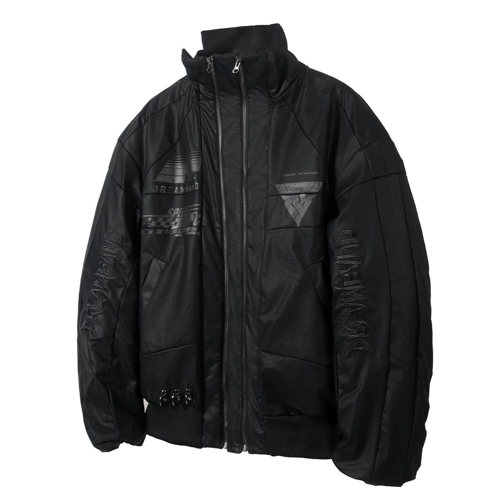 Dream_Band_Black_Stand_Collar_Waterproof_Women's_Pu_Leather_Padded_Puffer_Jackets_990090219977_MISSTT