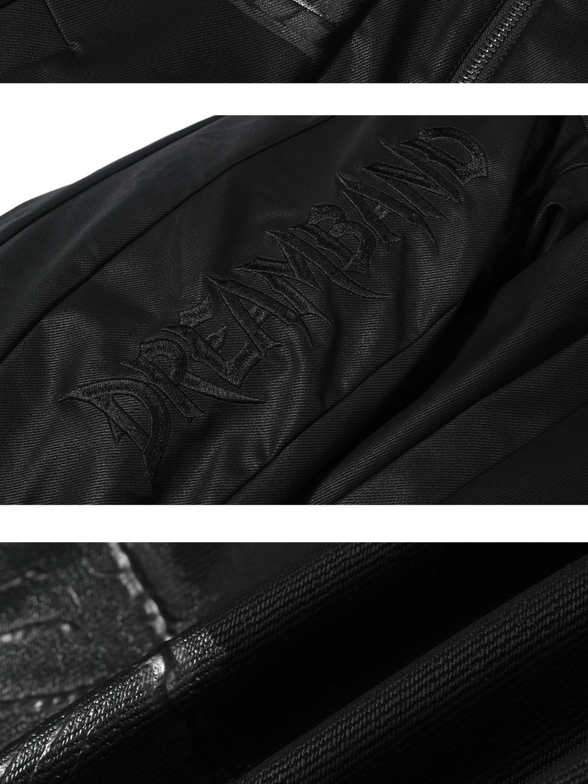 Dream Band Black Stand Collar Waterproof Women's Pu Leather Padded Puffer Jackets