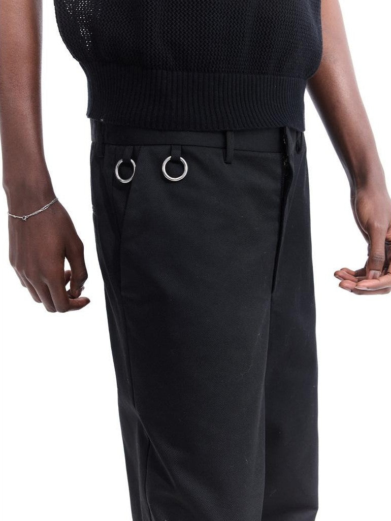 Dream Band Black Waist Ring Business Casual Loose Fit Women's Wide-leg Pants