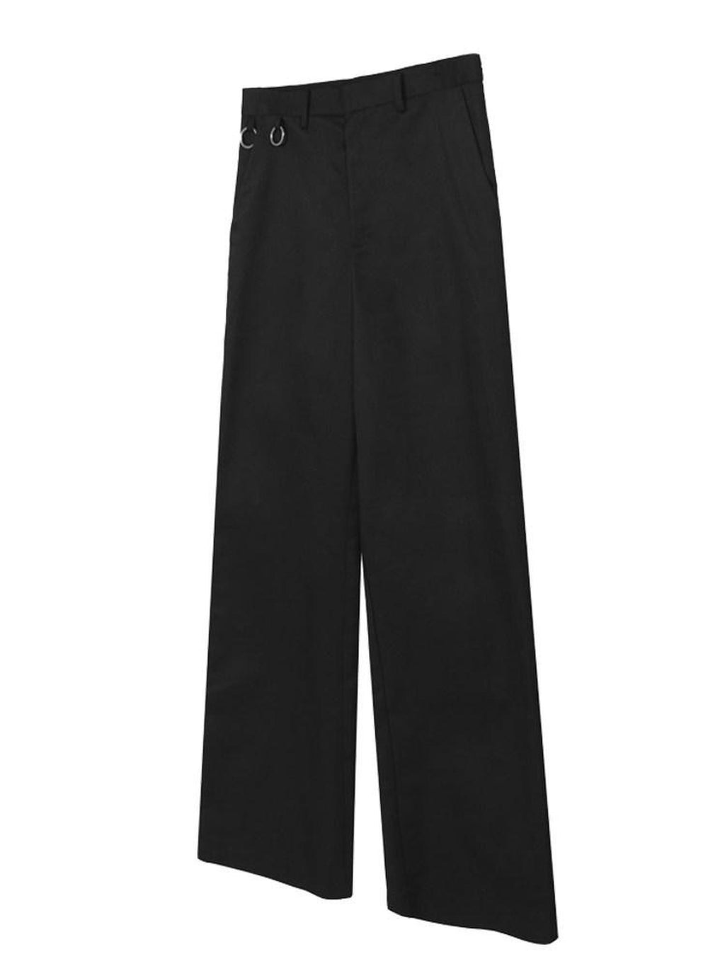 Dream Band Black Waist Ring Business Casual Loose Fit Women's Wide-leg Pants