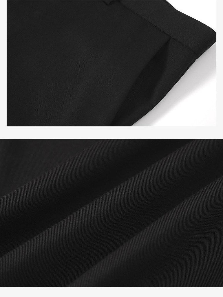 Dream Band Black Waist Ring Business Casual Loose Fit Women's Wide-leg Pants