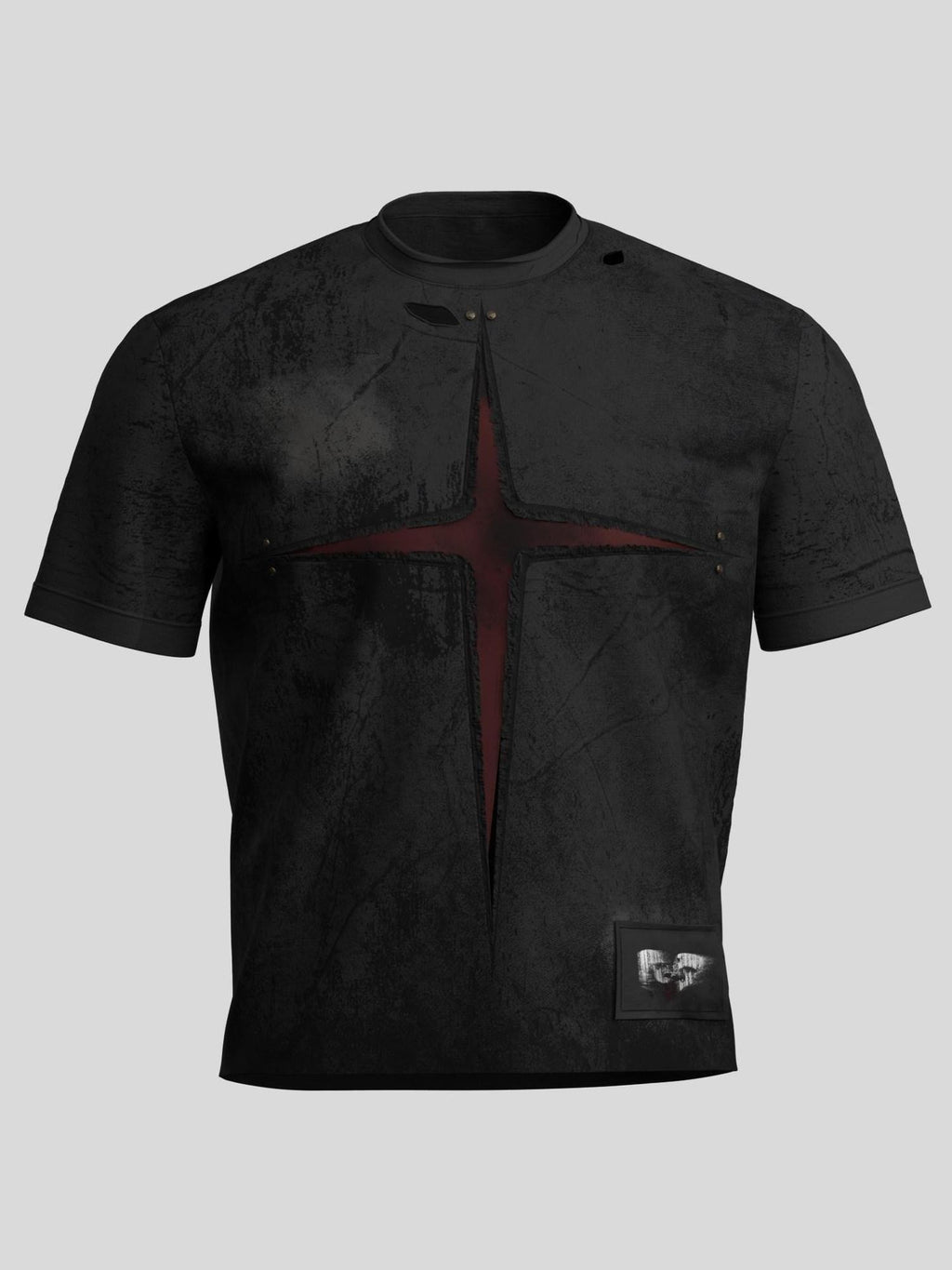 Dream Band Cross Embroidered Gothic Women's Pure Cotton Short Sleeve T-shirts