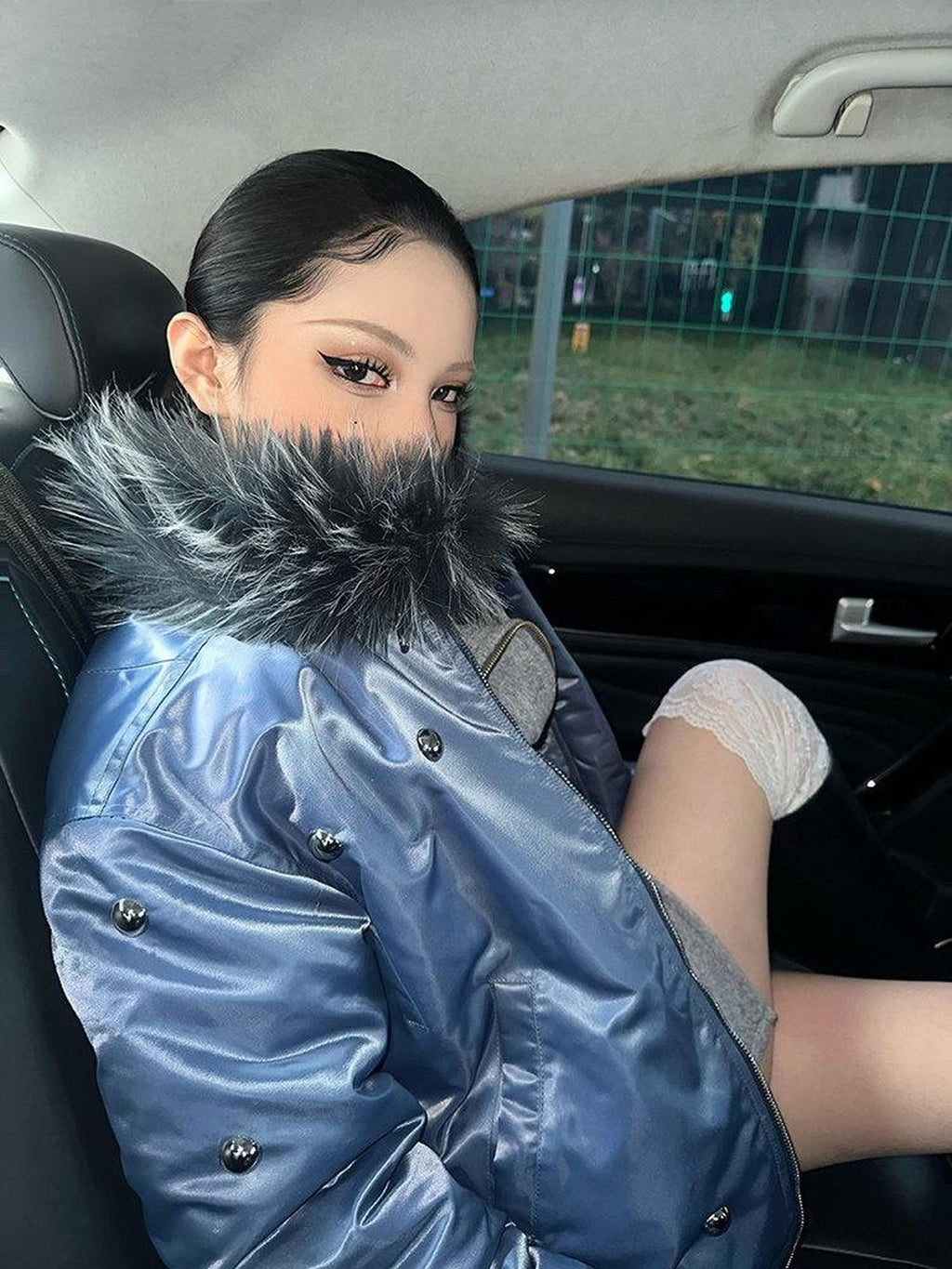 Dream Band Detachable Fur Collar Padded Ma1 Punk Short Women's Nylon Bomber Jackets