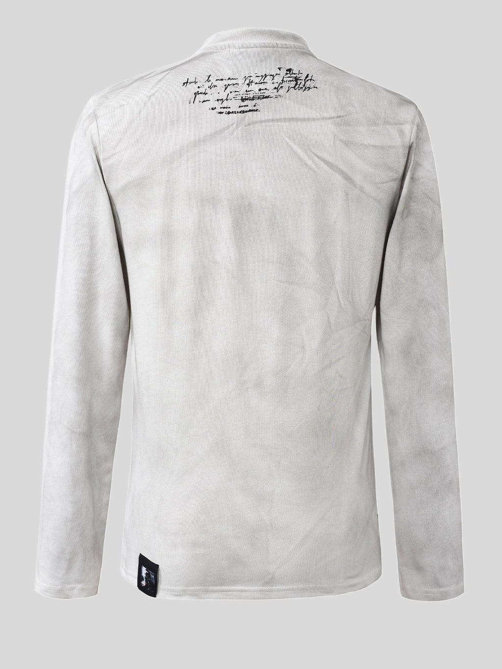Dream Band Distressed Cross Print Gothic Zip Women's Cotton Long Sleeve T-shirts