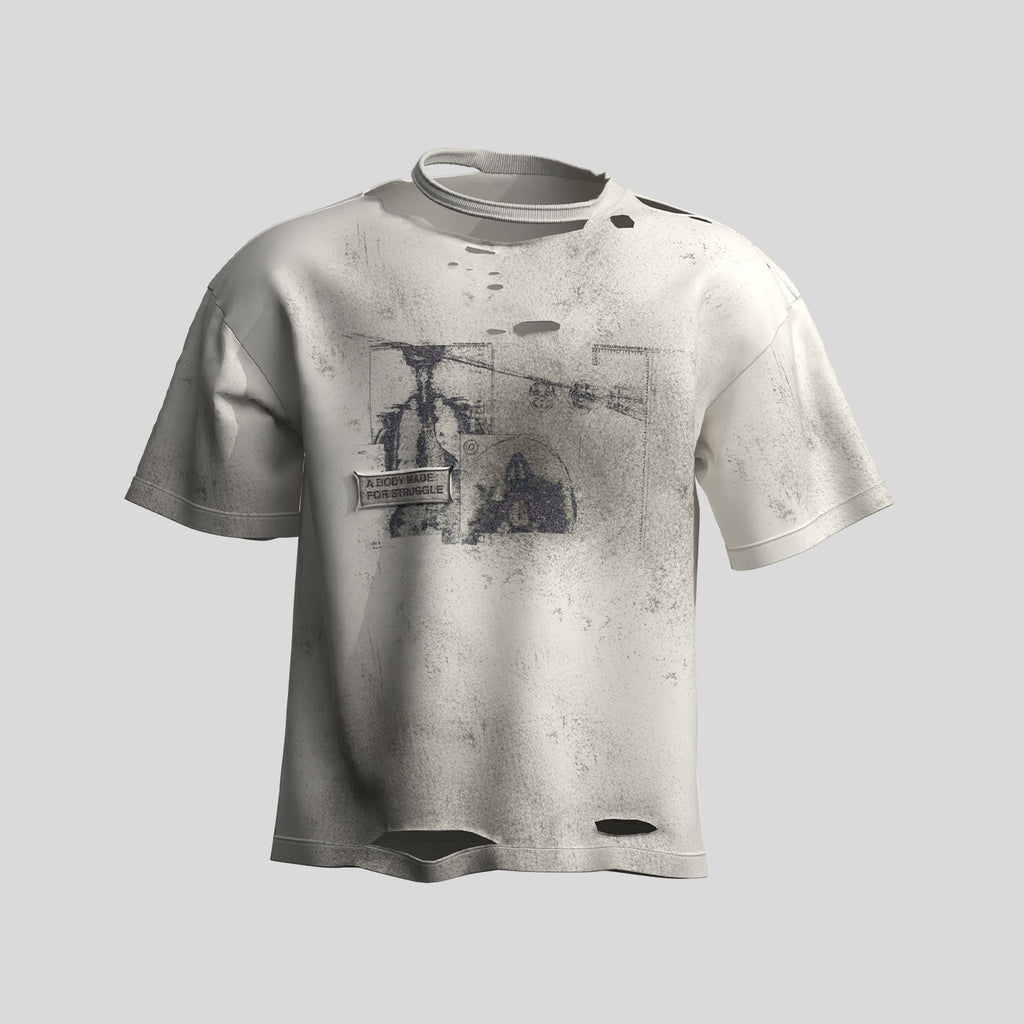 Dream_Band_Distressed_Ripped_Architectural_Print_Women's_Cotton_Short_Sleeve_T-shirts_1012820458071_MISSTT