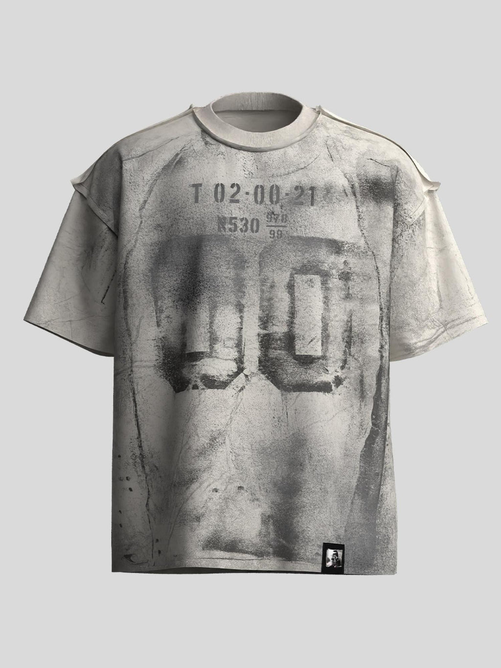 Dream Band Industrial Gothic Distressed Number Print Women's Cotton Short Sleeve T-shirts