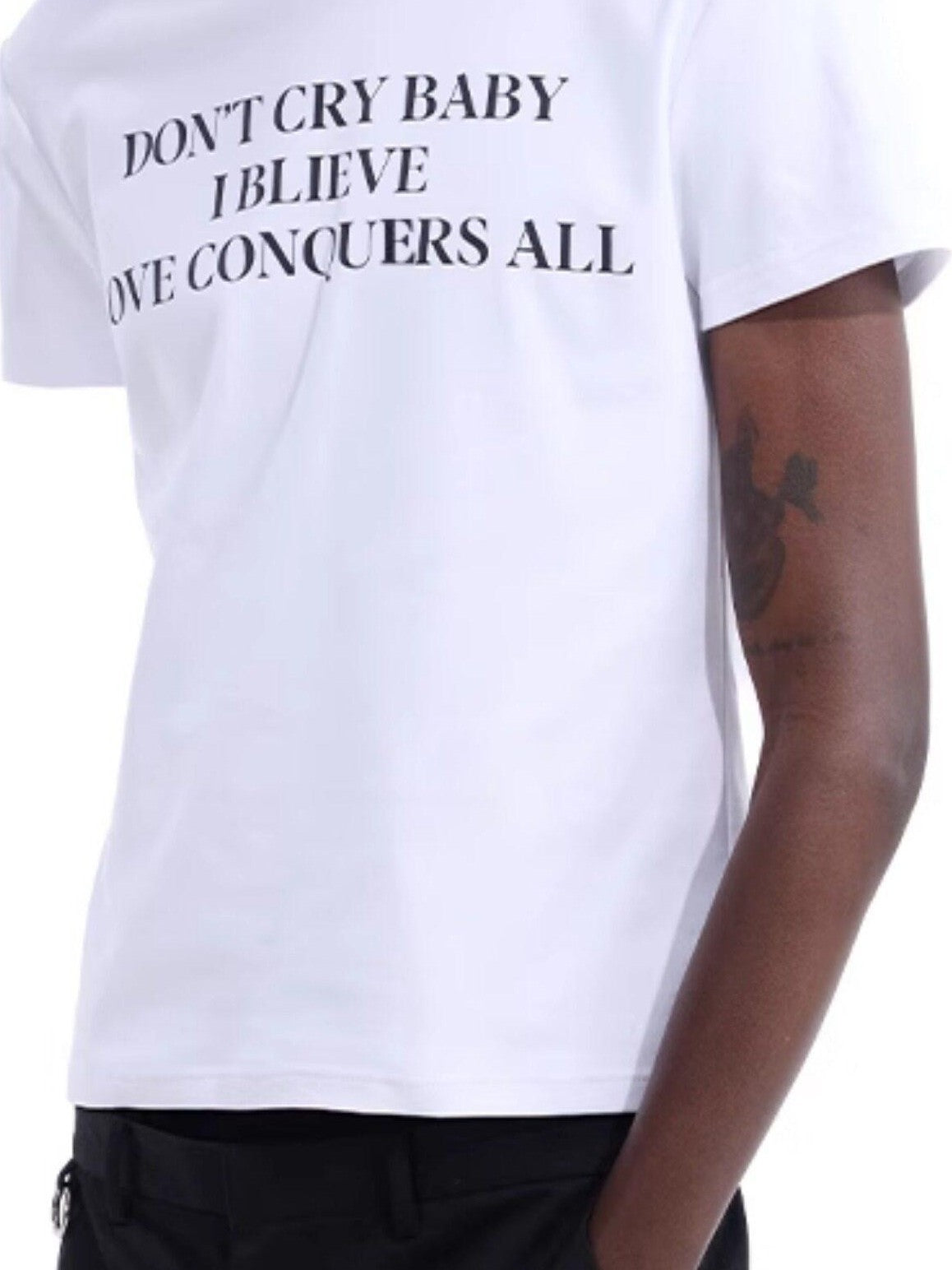Dream Band Light Gray Letter Print Slim Fit Women's Cotton Blend Short Sleeve T-shirts