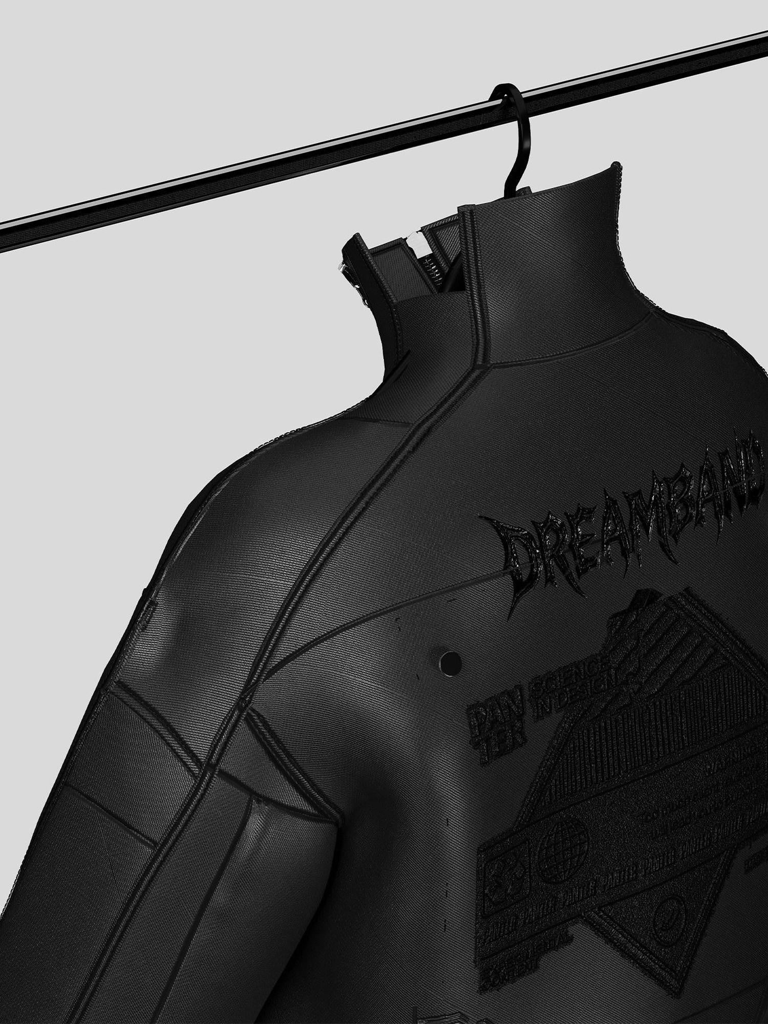 Dream Band Motorcycle Punk Loose Fit Stand Collar Women's Pu Leather Hardshell Jackets