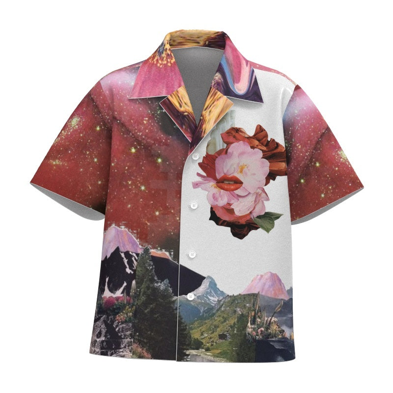 Dream_Band_Pink_Lapel_Collar_Loose_Fit_Short_Sleeve_Women's_Lightweight_Print_Shirts_796359269450_MISSTT